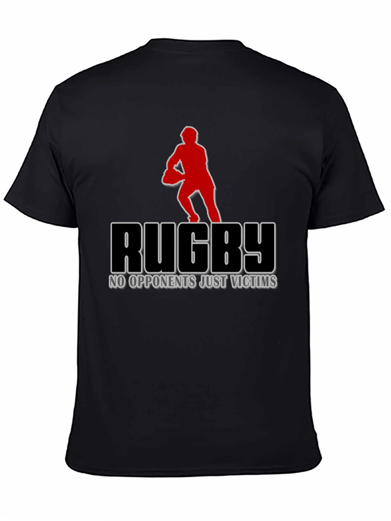 Black Rugby 'No Opponents, Just Victims' Graphic T-Shirt view 4