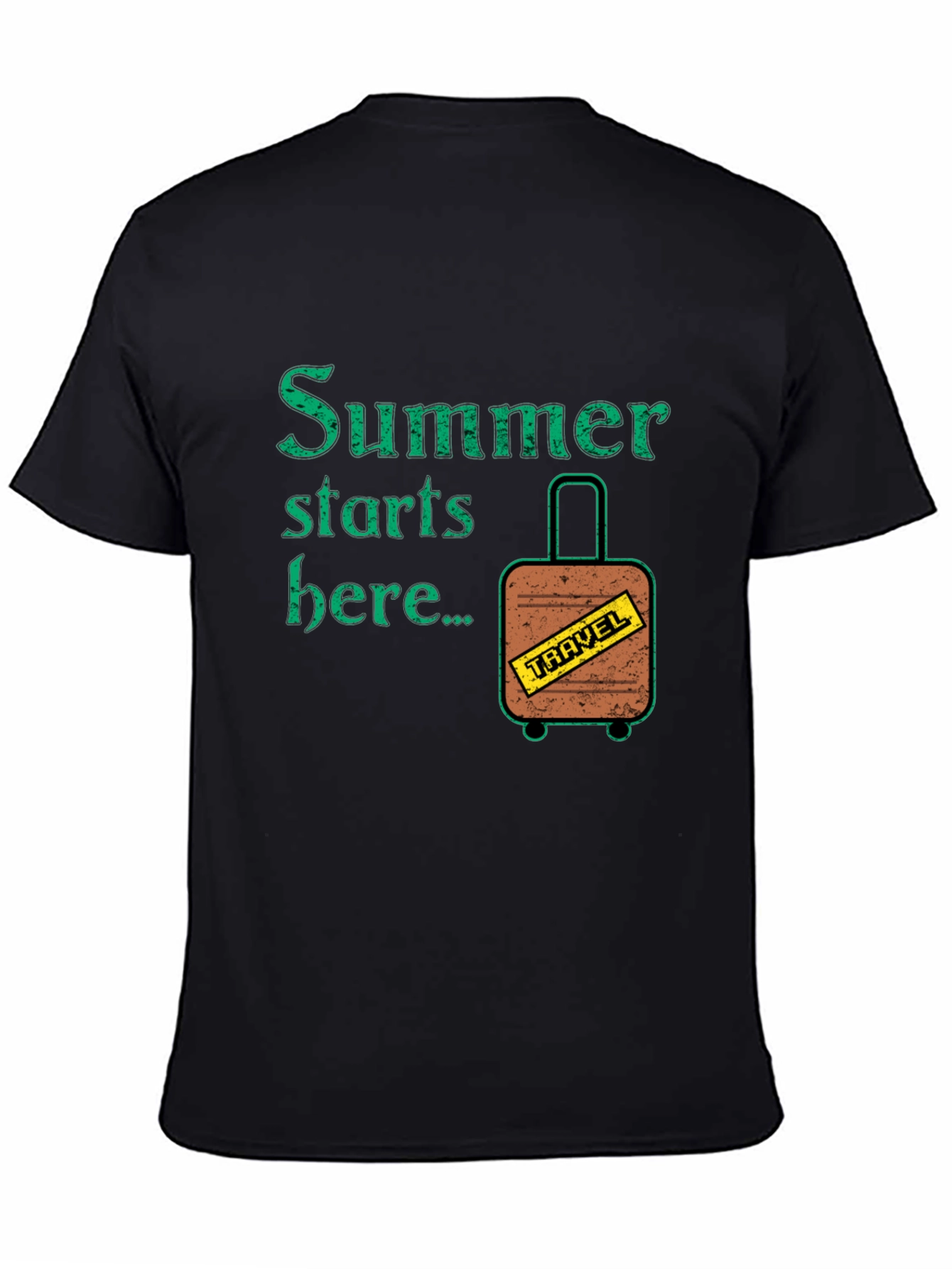 Black Summer Travel T-Shirt view 4