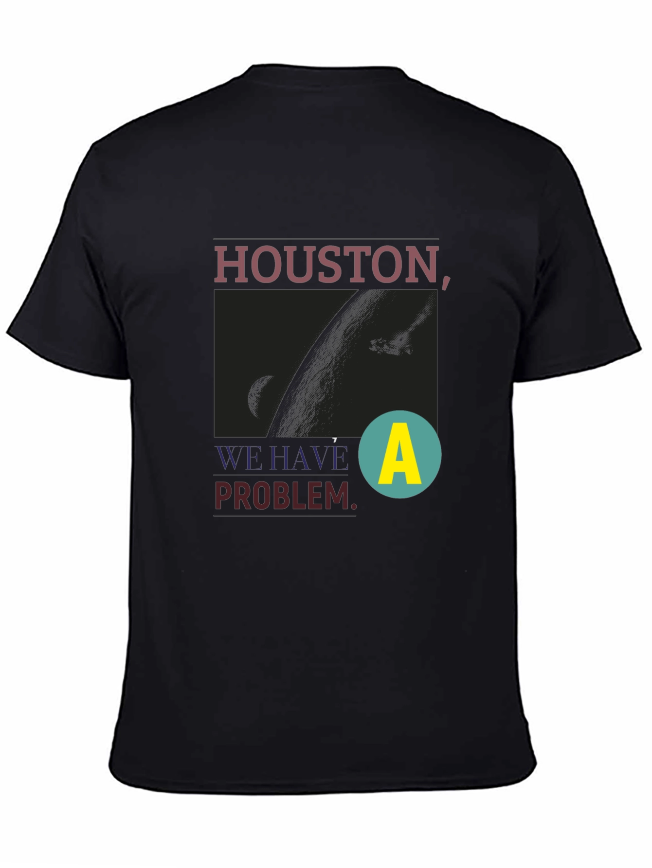 Black Houston We Have a Problem Graphic Tee view 4