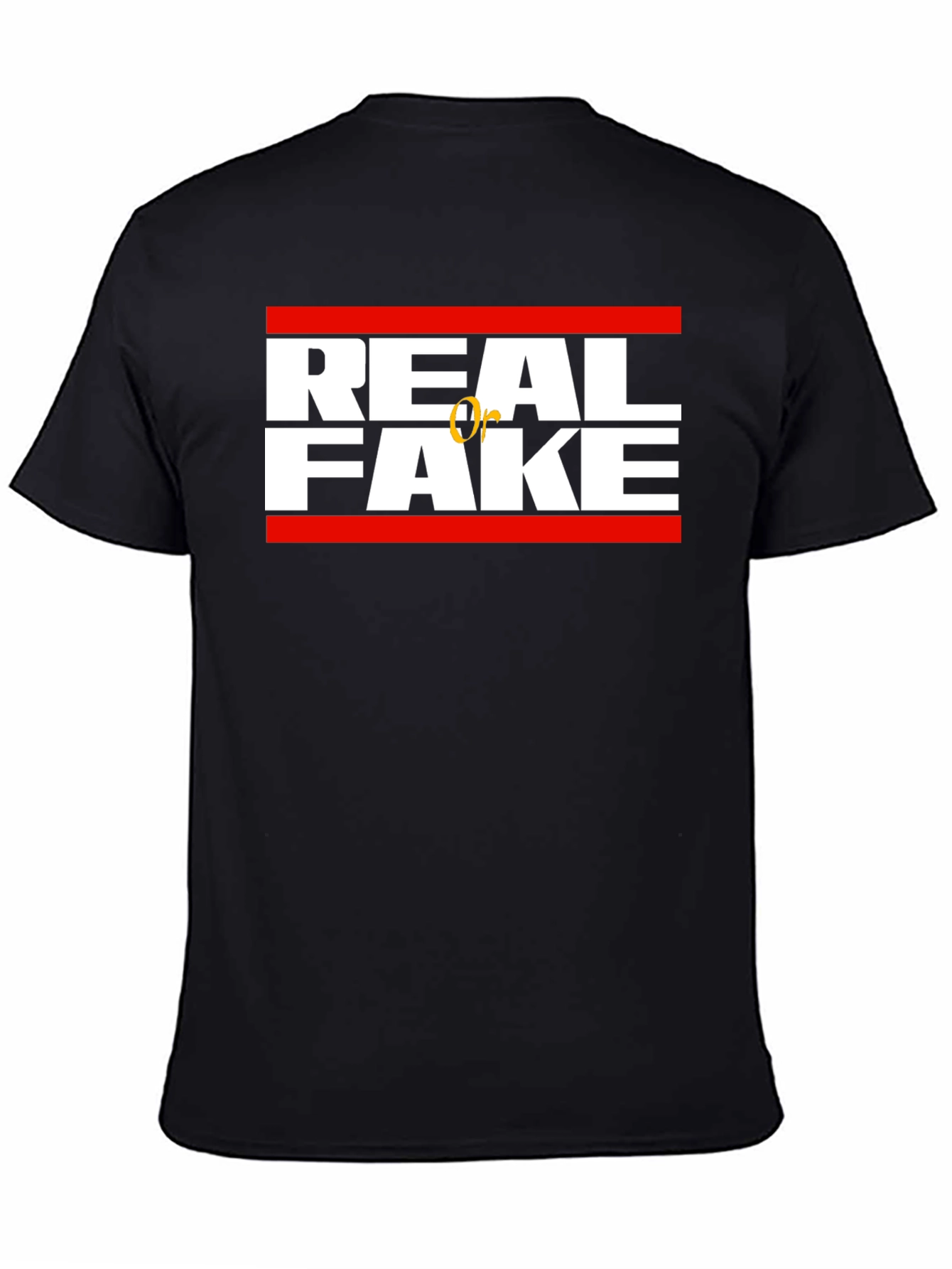 Black Real or Fake Graphic Tee view 4