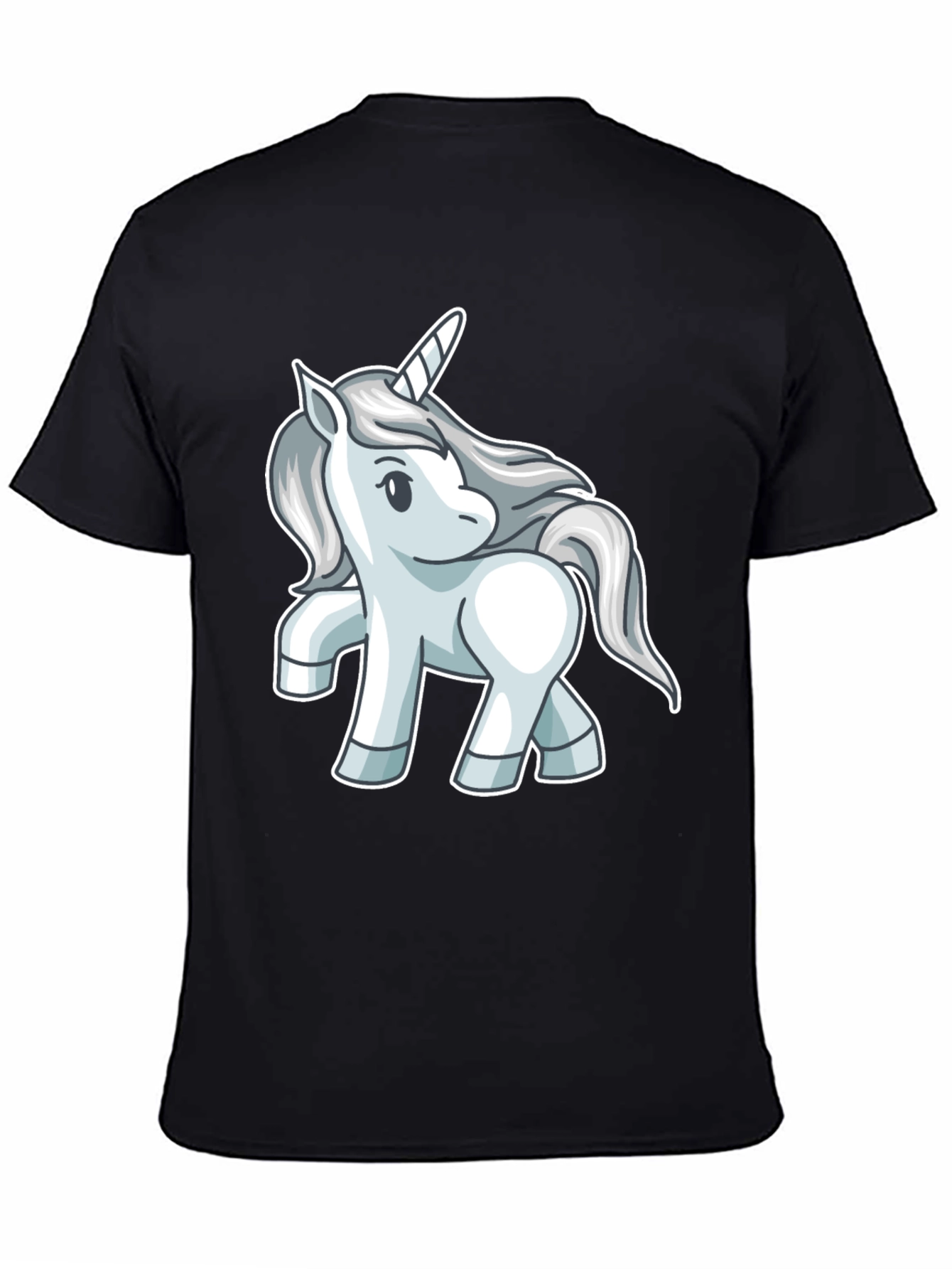 Black Unicorn Graphic Black T-Shirt view 4