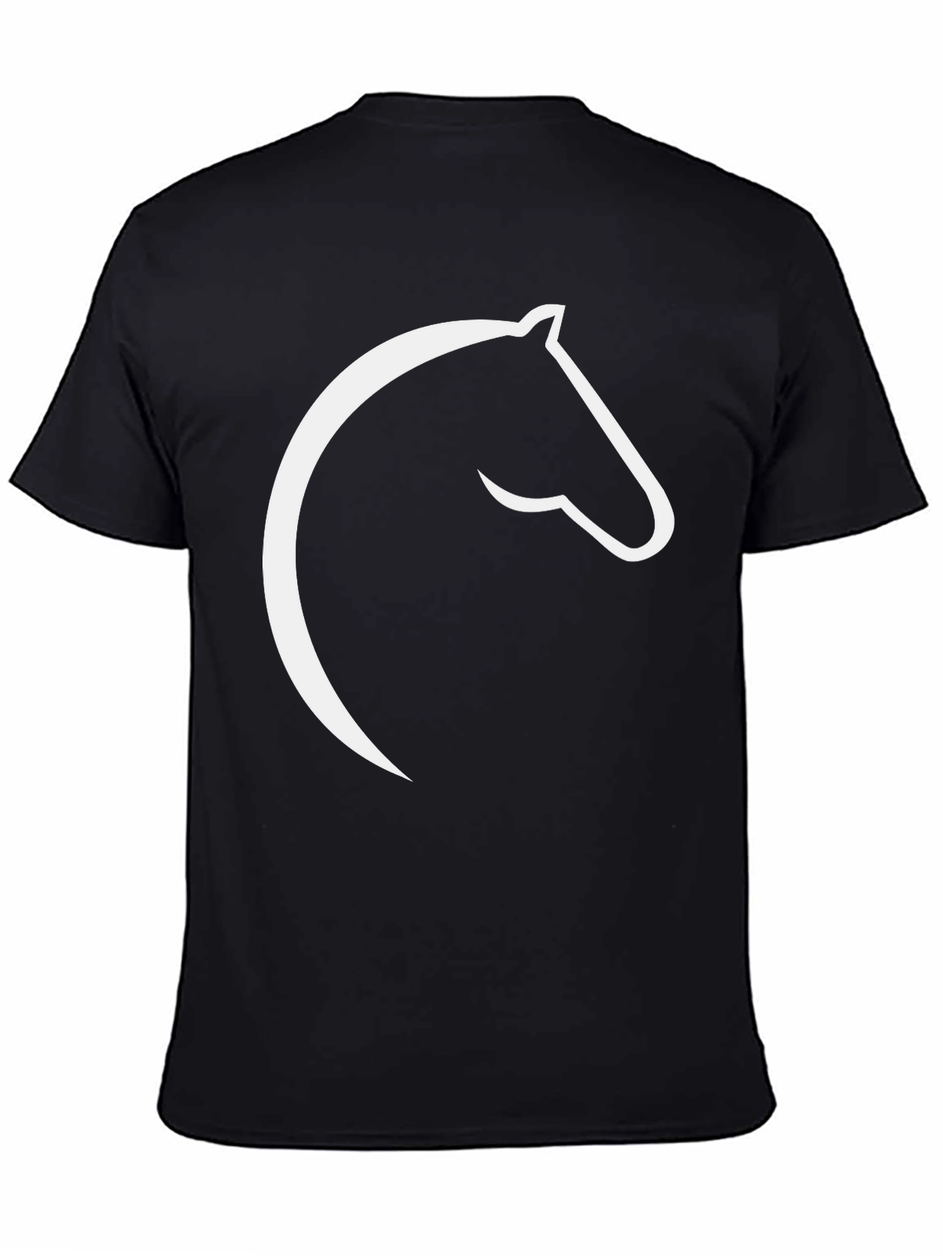 Black Horse Head Graphic Tee - Black view 4