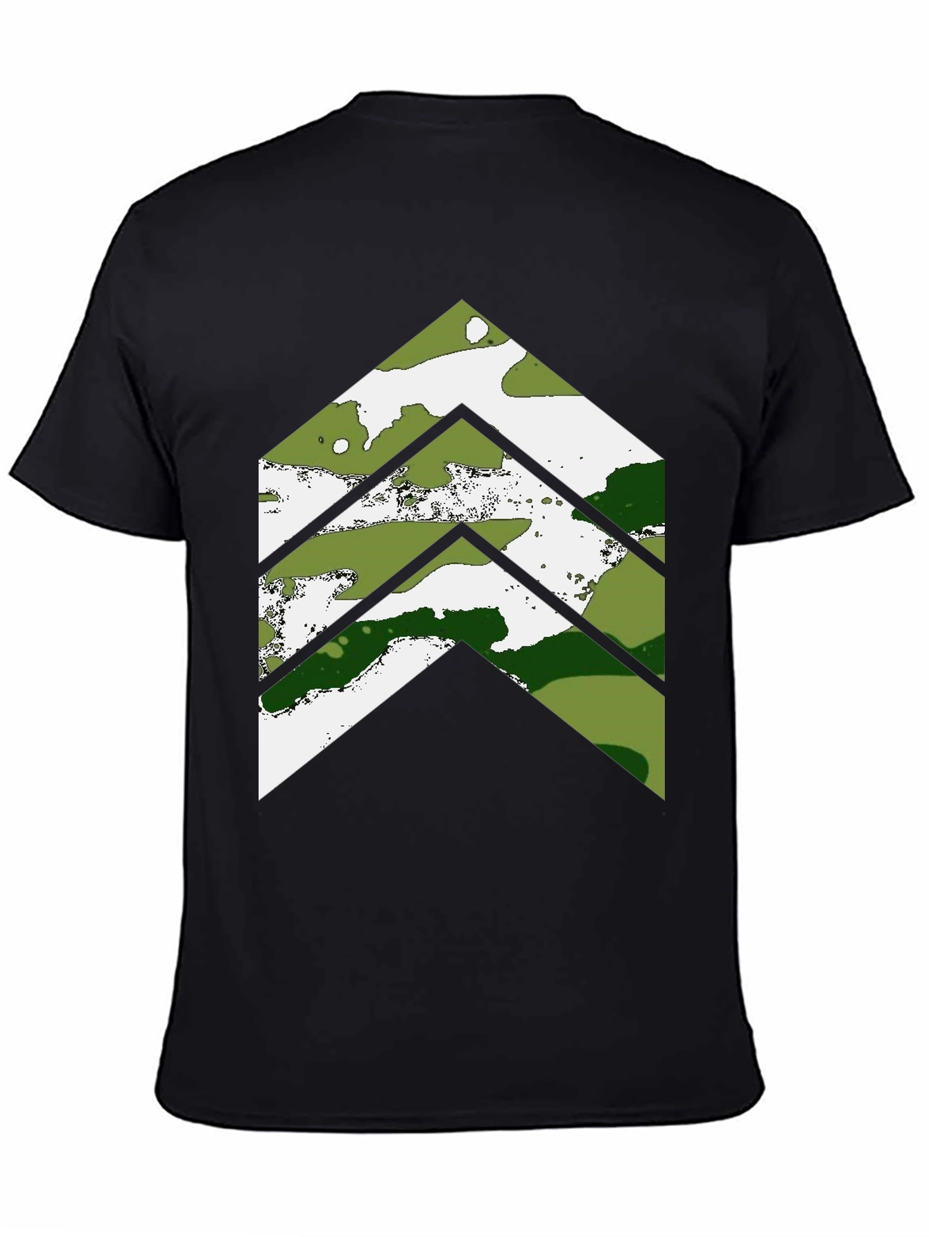 Black Camo Chevron Graphic Tee - Casual Style view 4