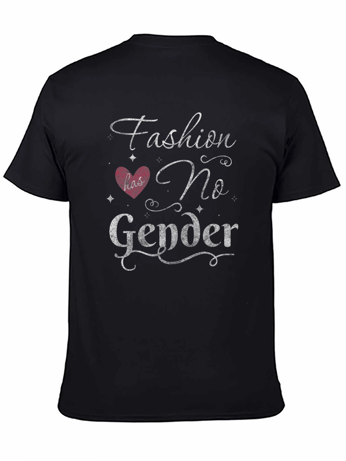 Black Fashion Has No Gender T-Shirt view 4