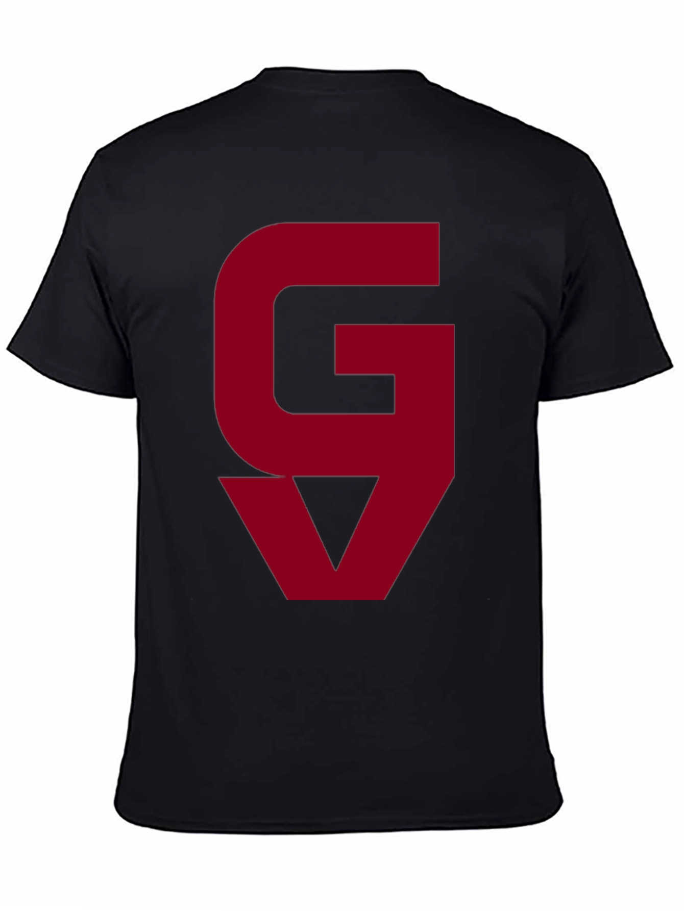 Black GV Logo Graphic Tee - Bold Statement Shirt view 4