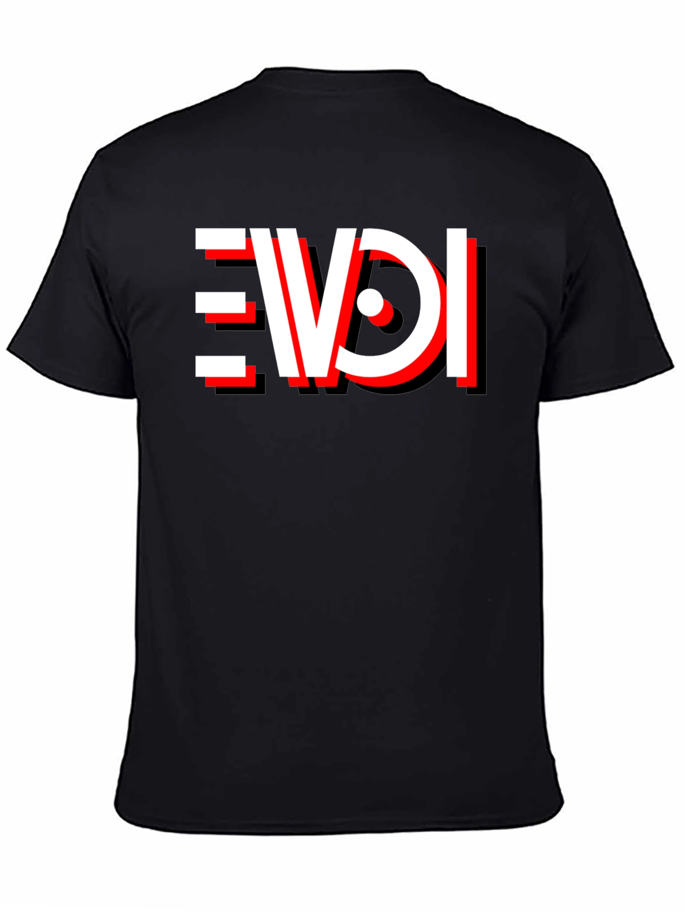 Black EVDI T-Shirt - Bold Graphic Tee view 4