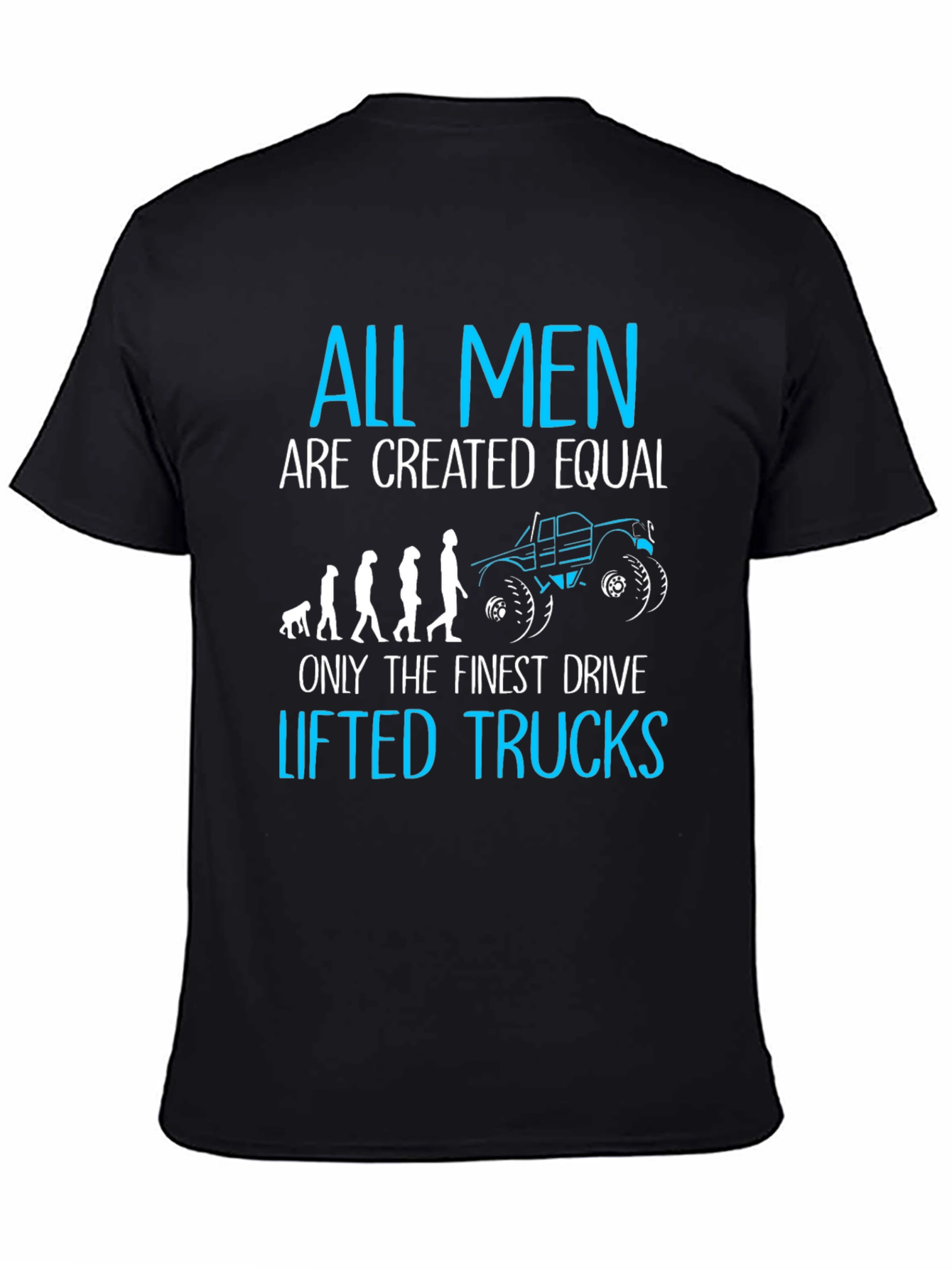 Black Men's 'Lifted Trucks' Graphic T-Shirt view 4