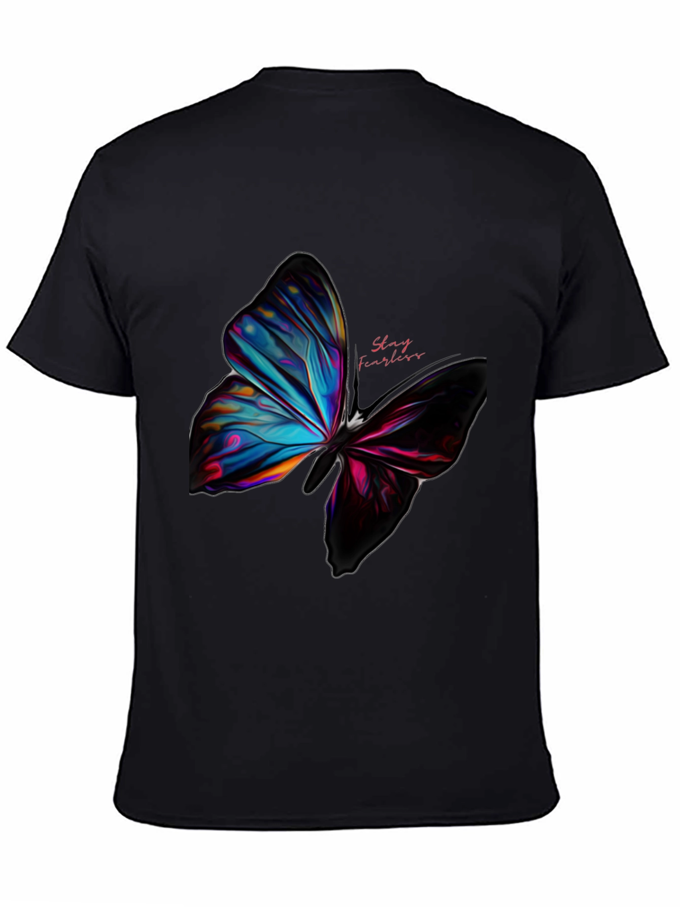 Black Butterfly Graphic Tee - Stay Fearless Design view 4