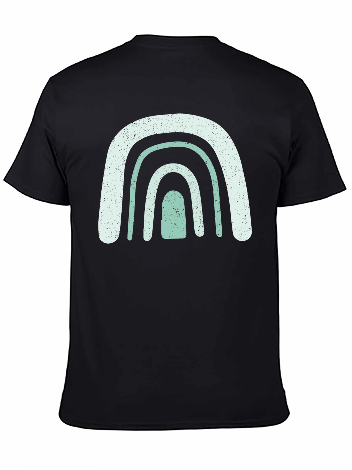 Black Boho Rainbow Graphic T-Shirt view 4