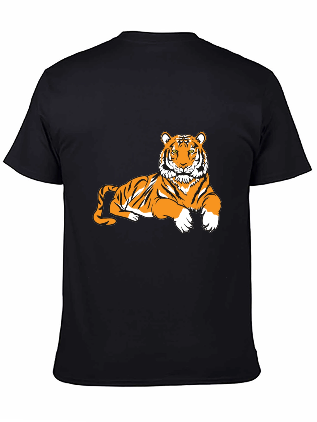 Black Tiger Graphic Tee - Black Short Sleeve T-Shirt view 4