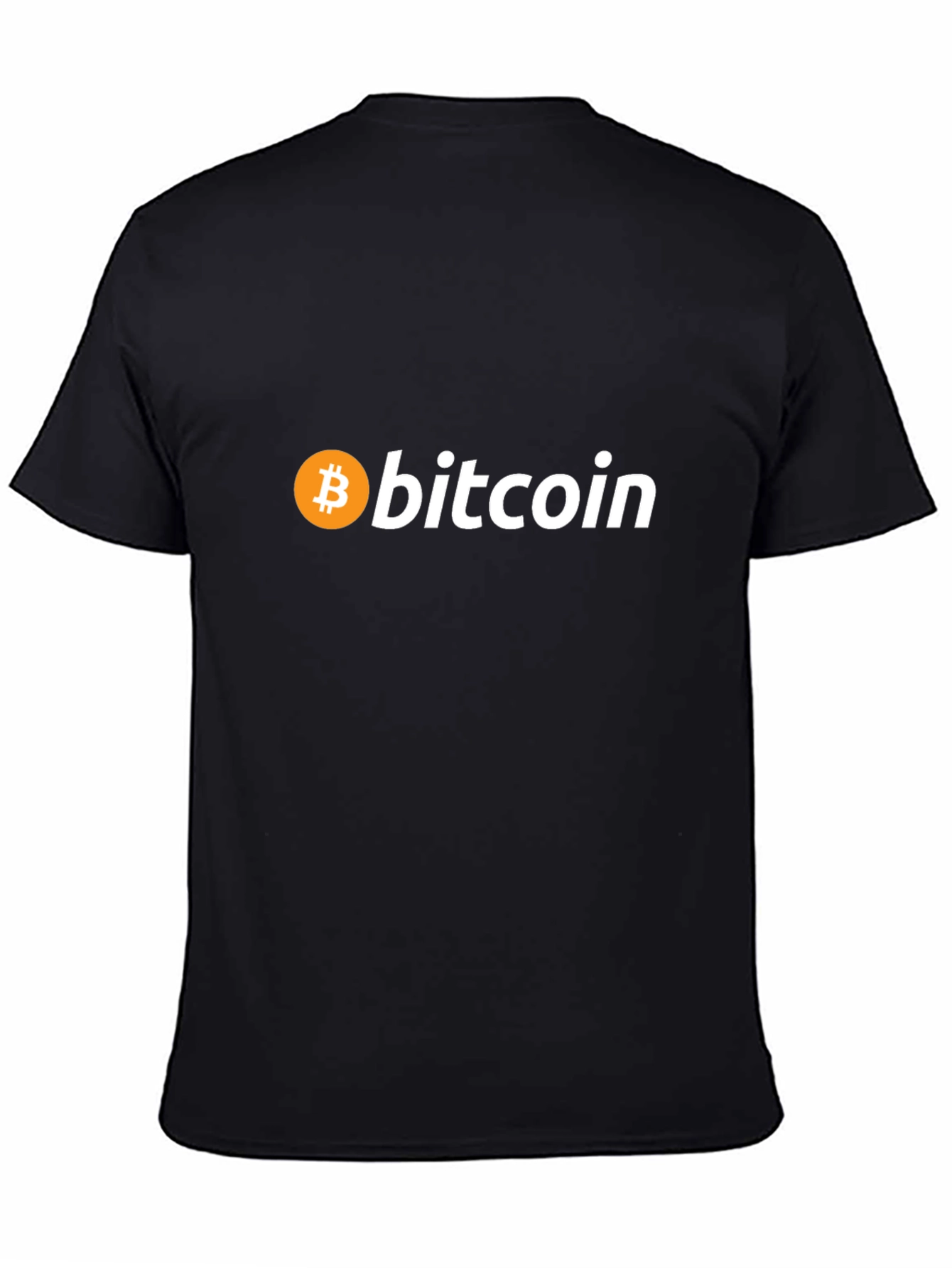 Black Bitcoin Logo Black T-Shirt Crypto Currency Tee view 4