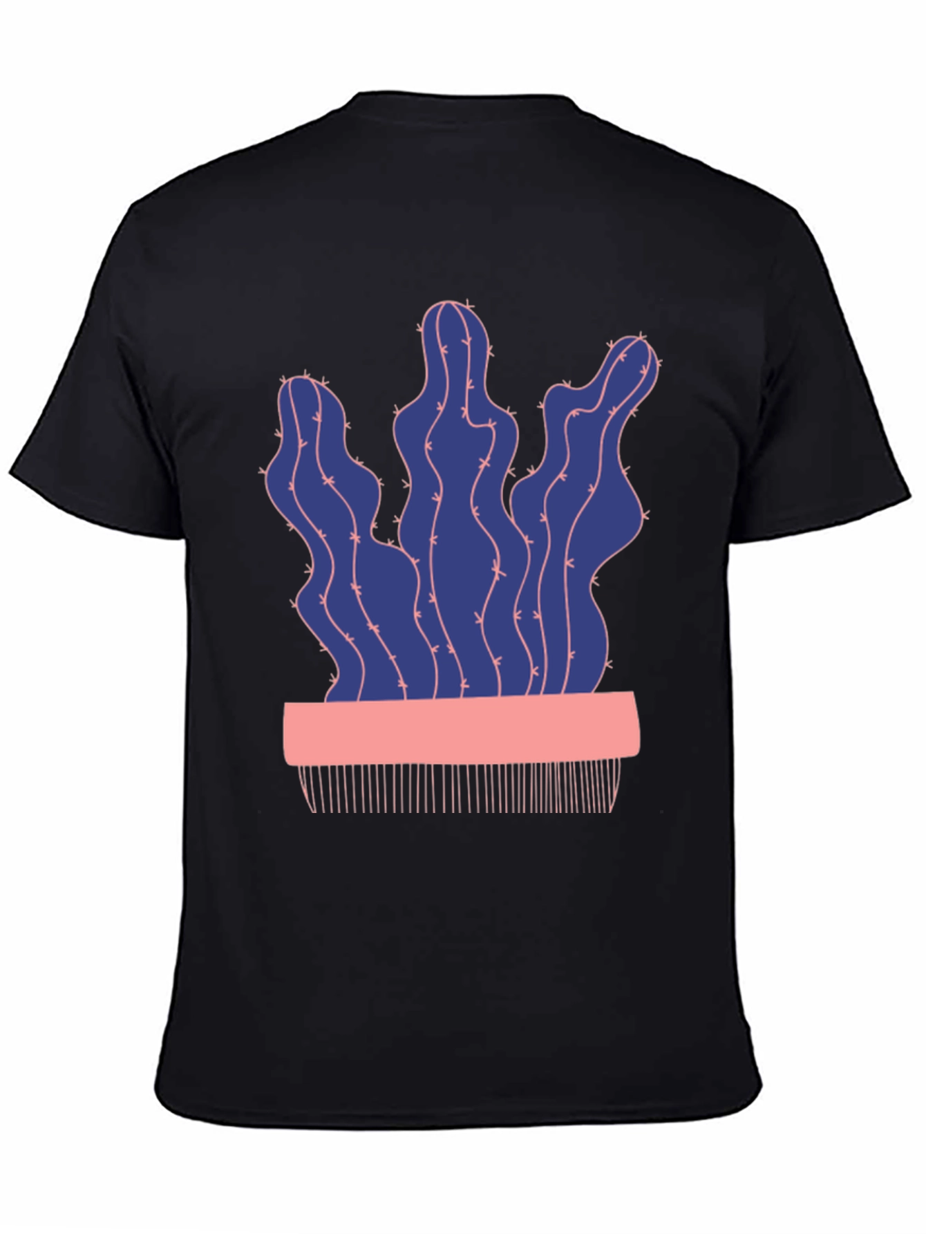 Black Cactus Graphic Tee - Trendy Black Shirt view 4