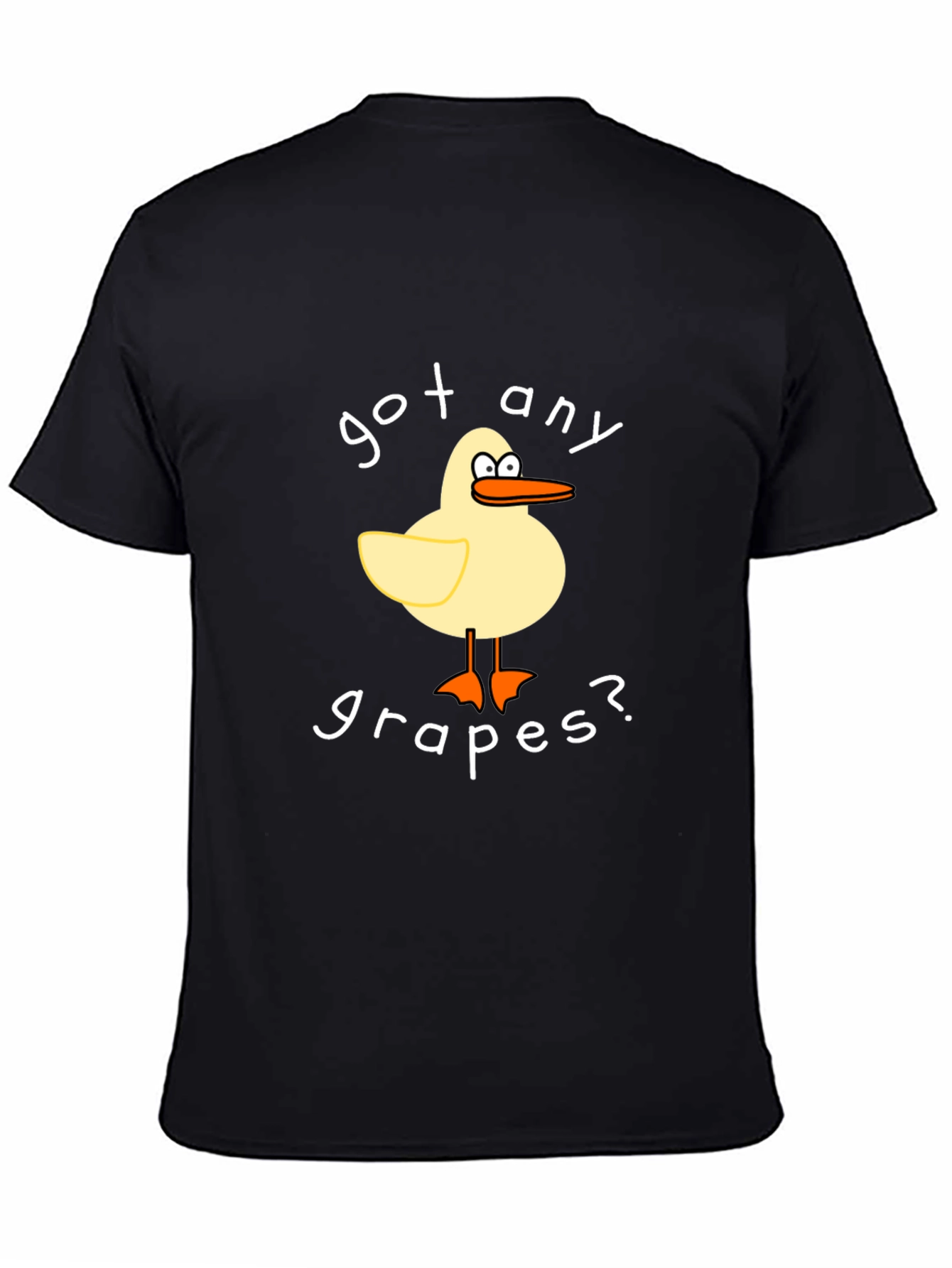 Black Got Any Grapes? Funny Cartoon Duck T-Shirt view 4