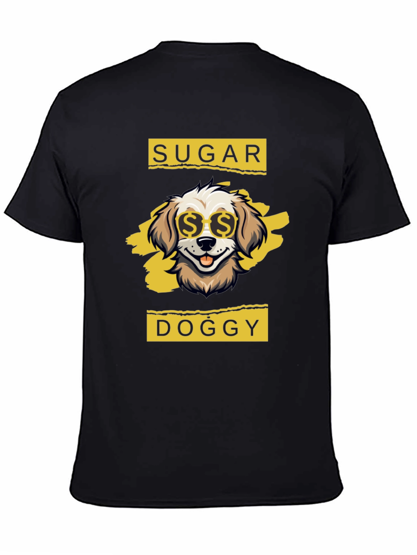 Black Sugar Doggy T-Shirt - Cool Canine Design view 4