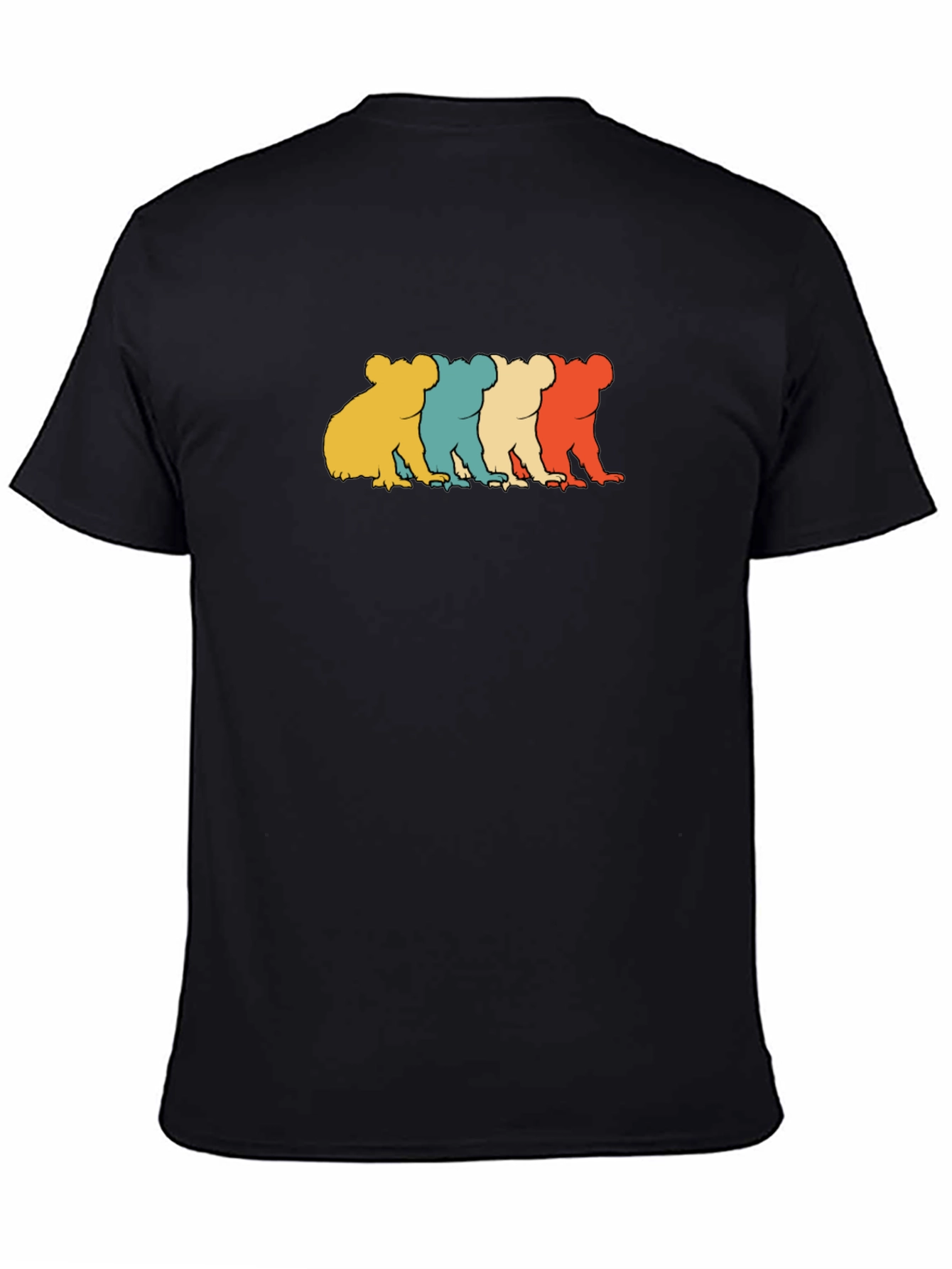 Black Retro Koala T-Shirt - Black Graphic Tee view 4