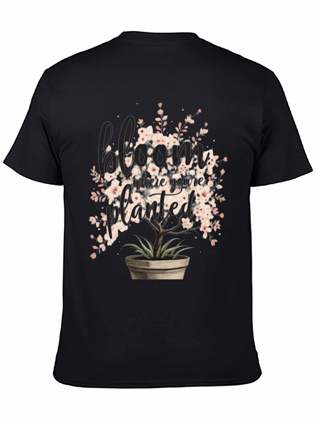 Black Bloom Where You're Planted Graphic Tee view 4