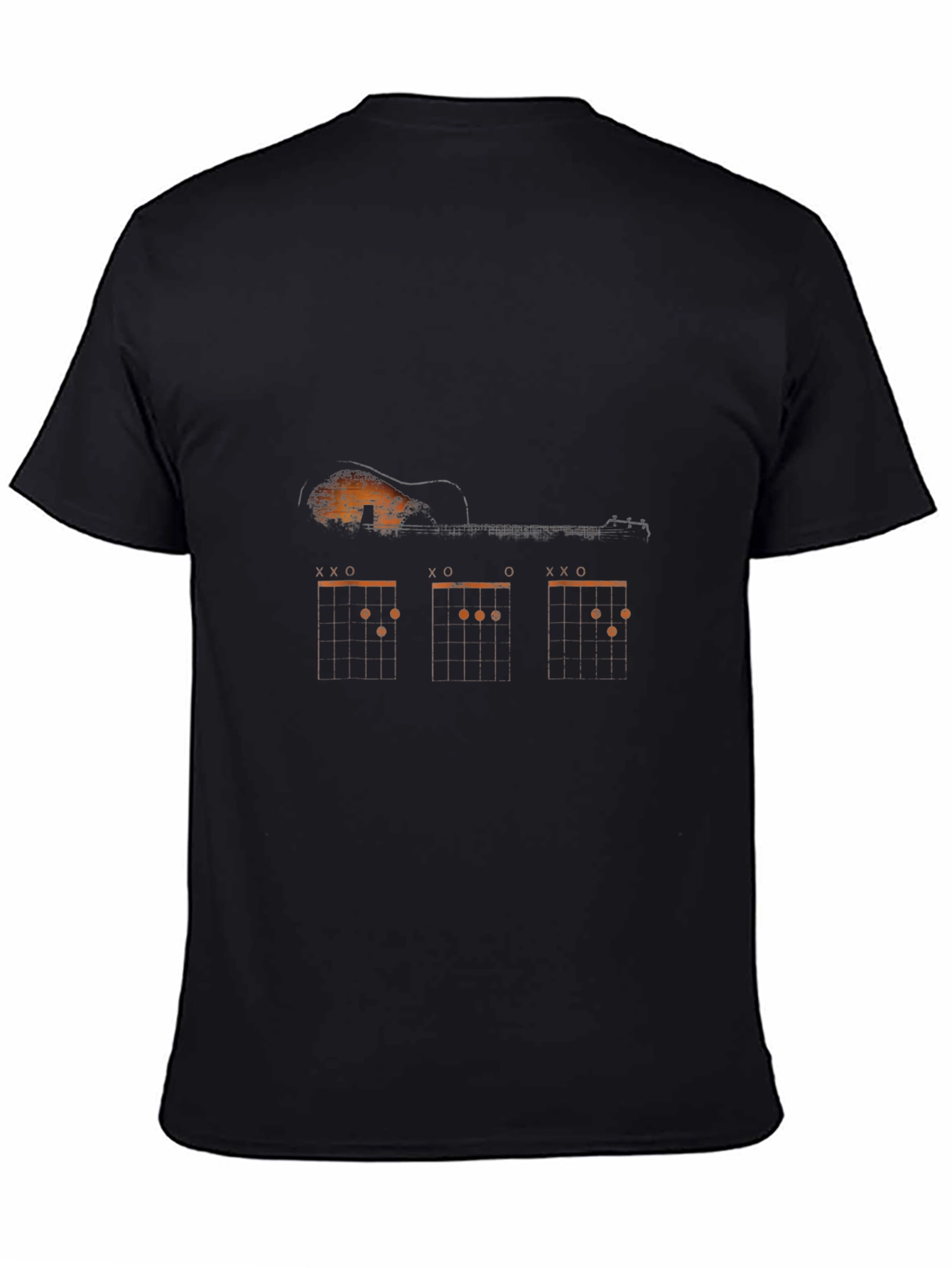 Black Guitar Chord Diagram Graphic Print Tee view 4