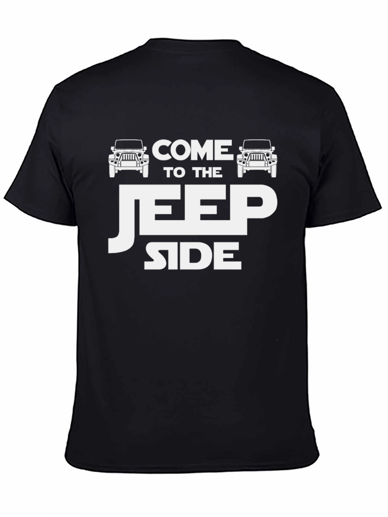 Black Come to the Jeep Side Men's Black T-Shirt view 4
