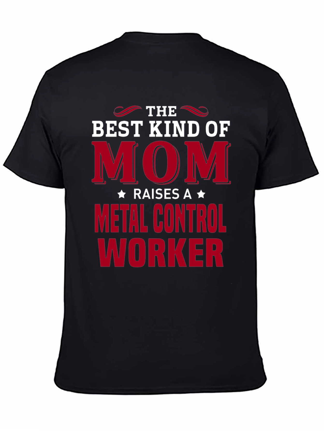 Black Best Kind of Mom Metal Control Worker T-Shirt view 4
