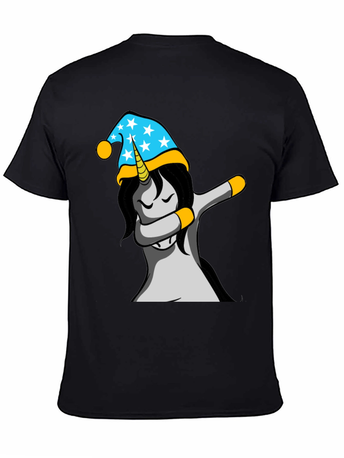 Black Unicorn Dabbing T-Shirt view 4