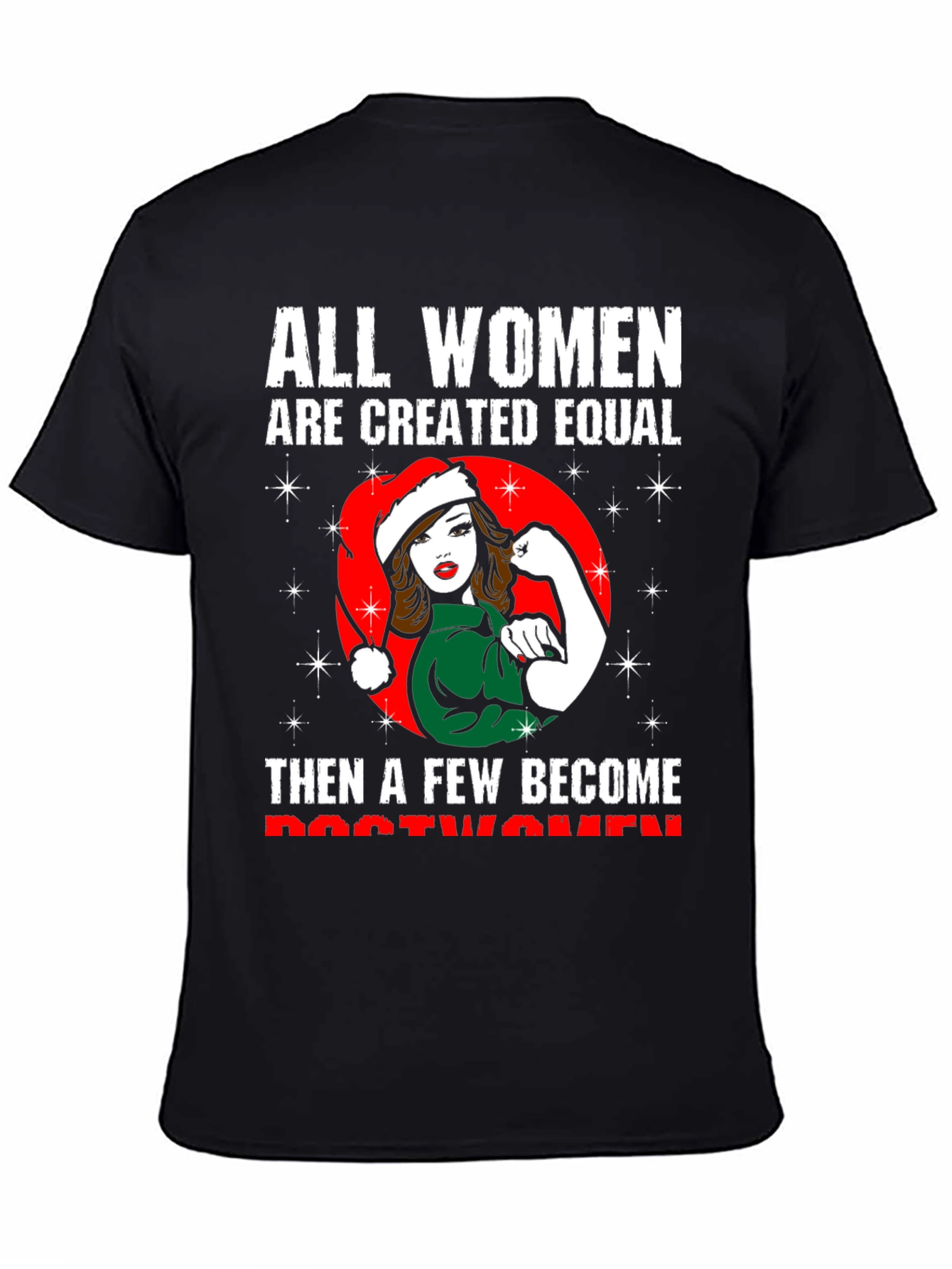 Black All Women Are Created Equal T-Shirt view 4