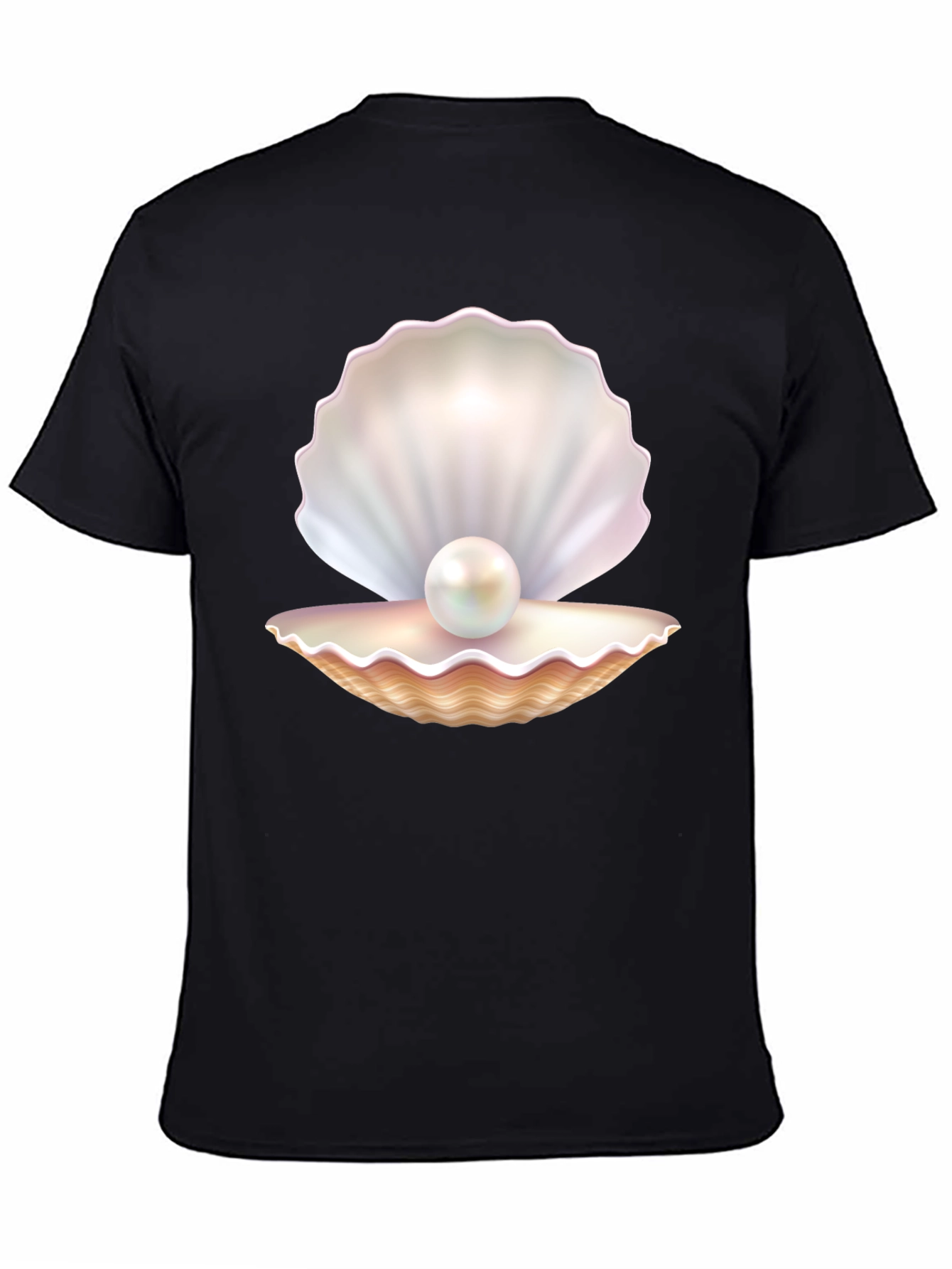 Black Pearl Oyster Graphic Tee - Black Cotton Blend view 4
