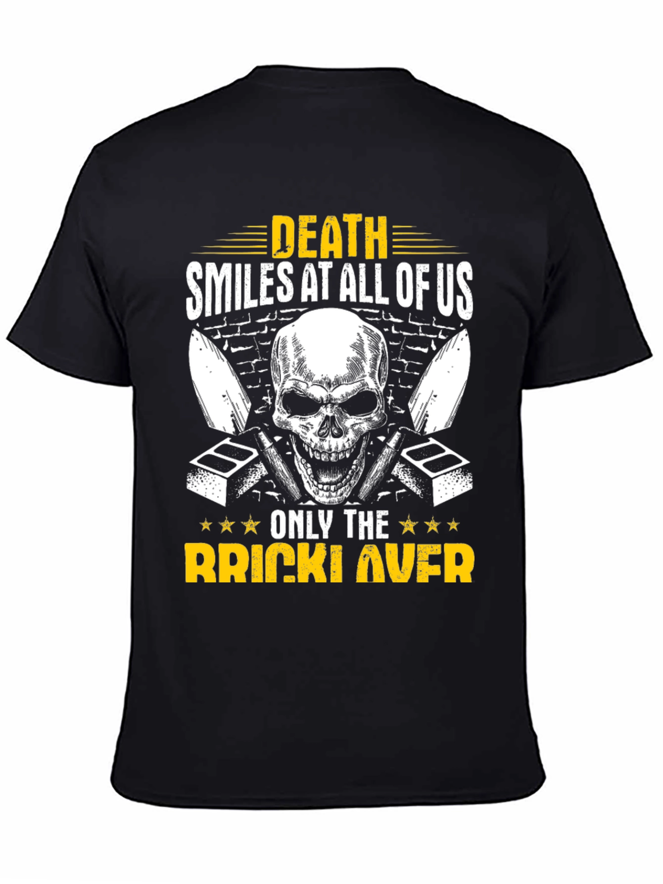 Black Death Smiles Brick Layer T-Shirt view 4