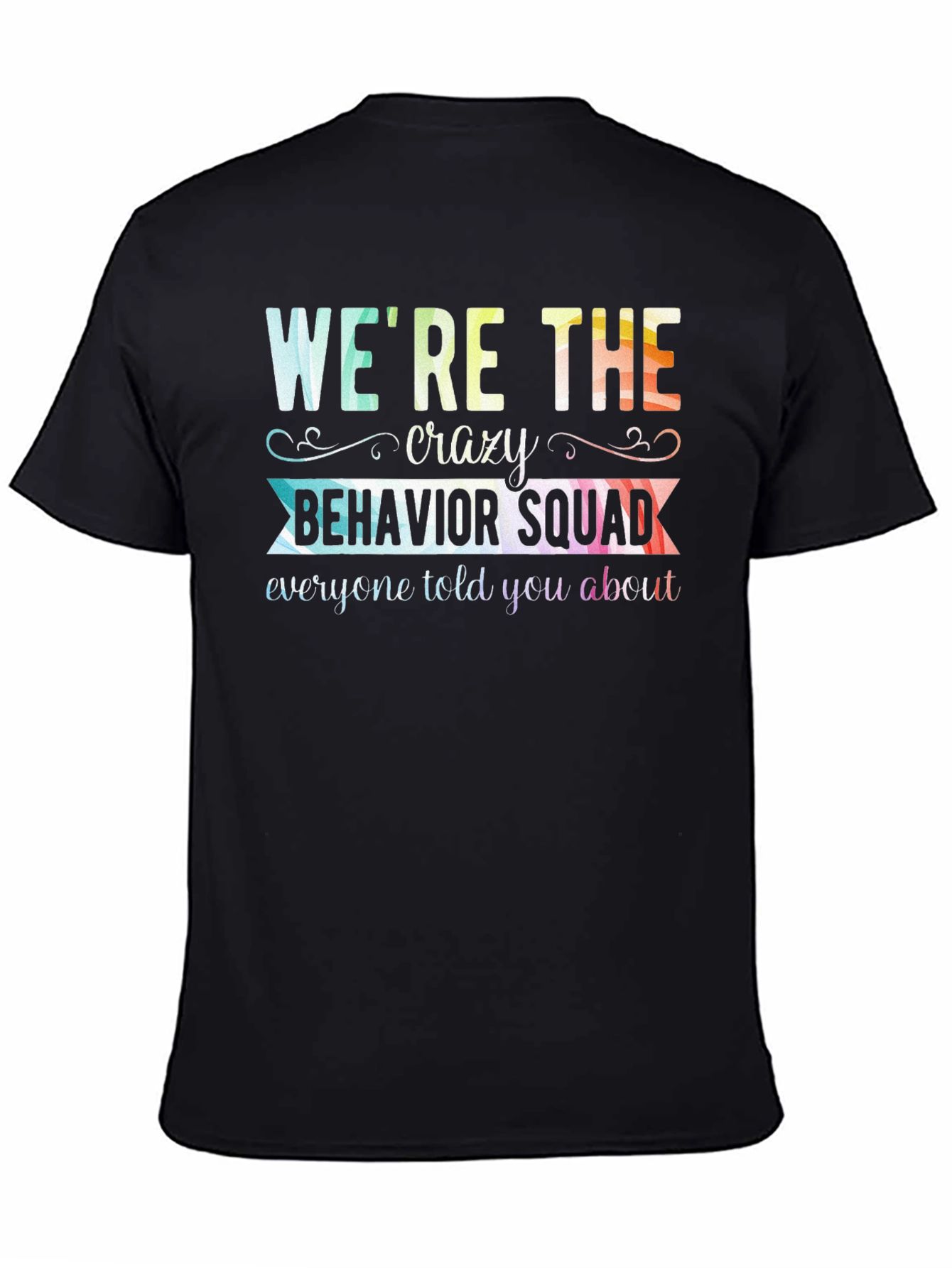 Black Crazy Behavior Squad Graphic T-Shirt view 4