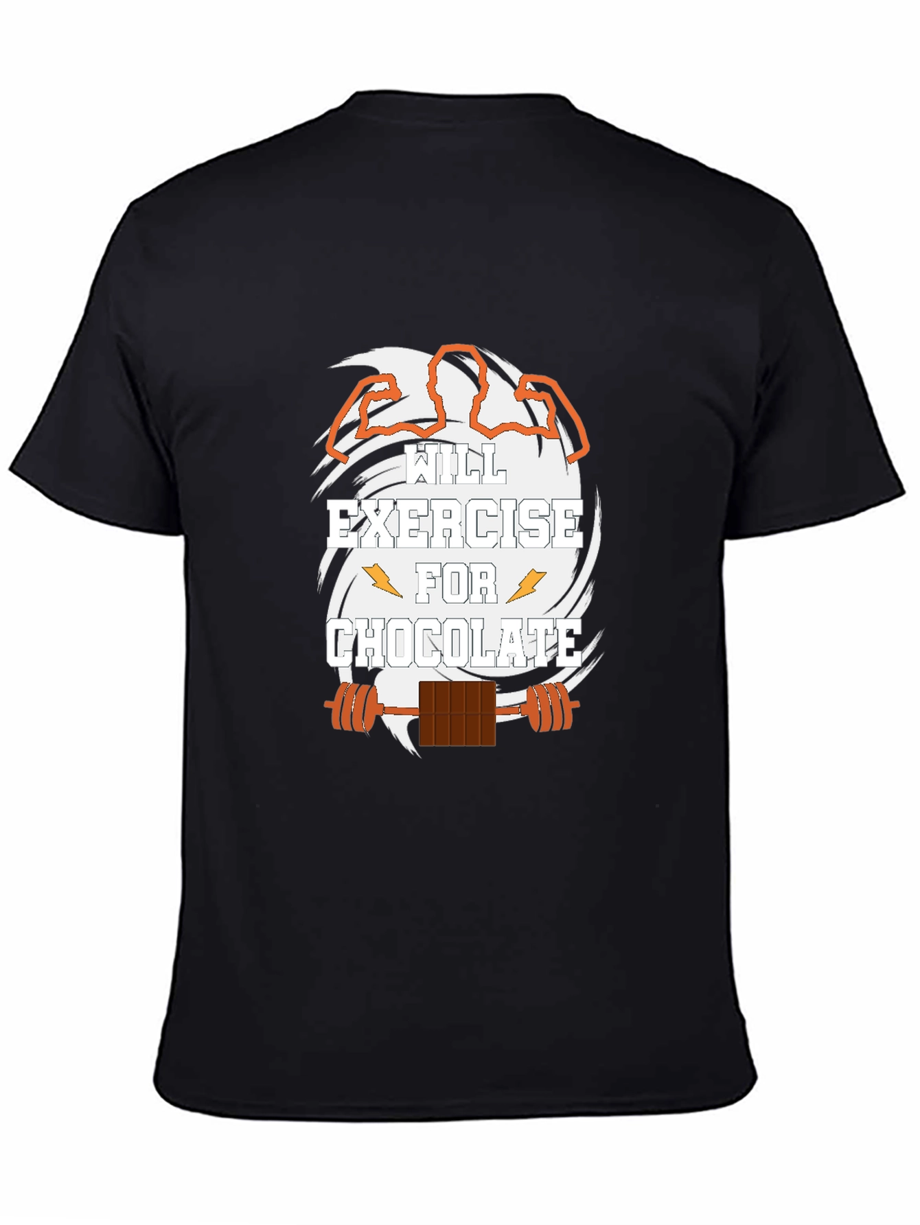 Black Exercise for Chocolate Black Graphic T-Shirt view 4