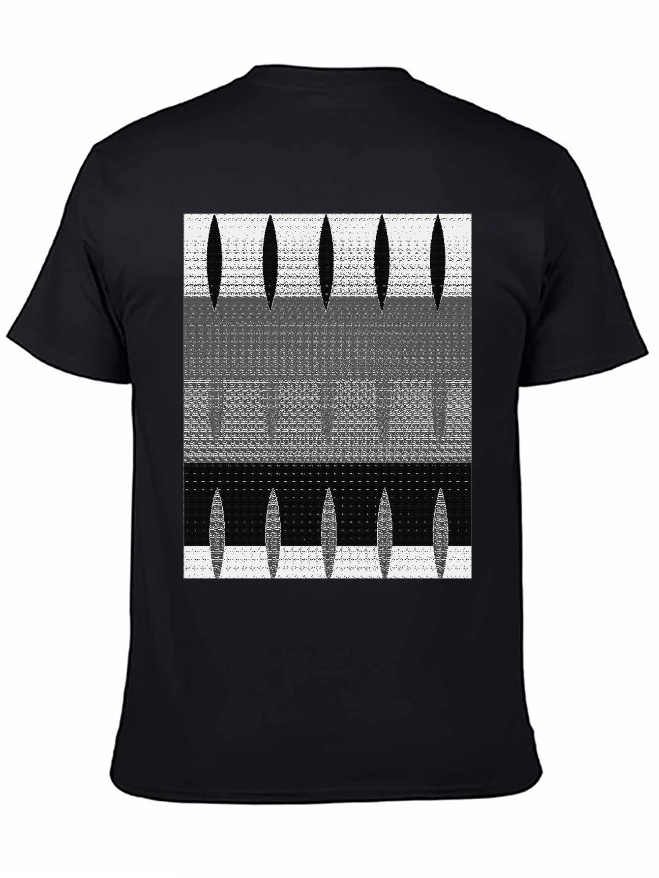 Black Abstract Graphic Print Black T-Shirt view 4