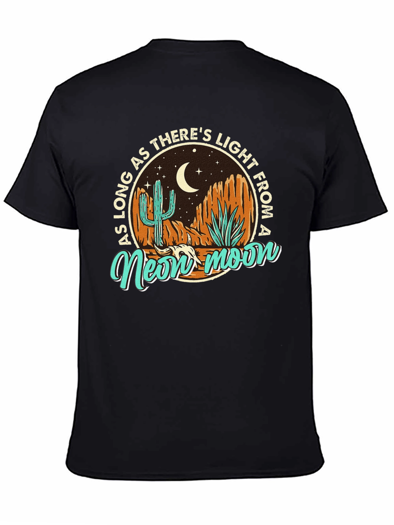 Black Neon Moon Desert Graphic Tee view 4