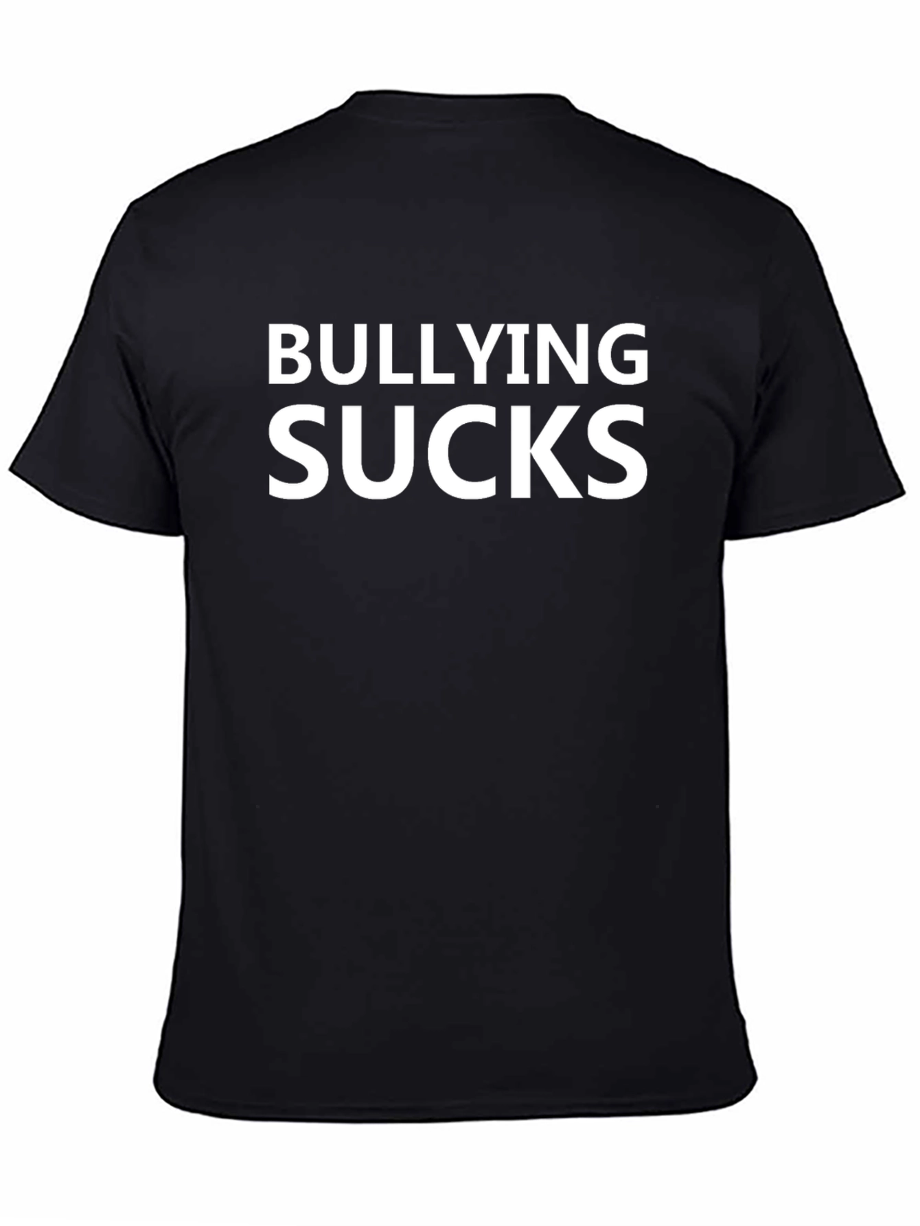 Black Bullying Sucks T-Shirt Anti-Bully Awareness Tee view 4