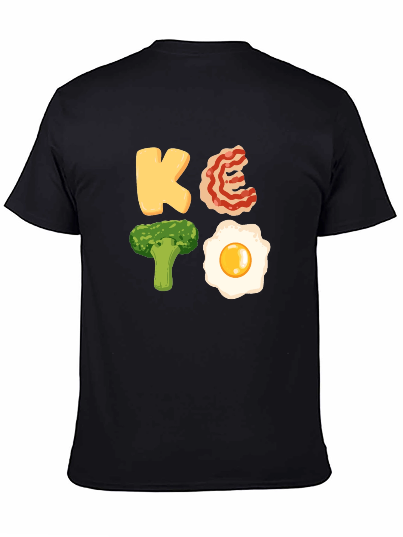 Black Keto Diet T-Shirt: Funny Food Lover Tee view 4