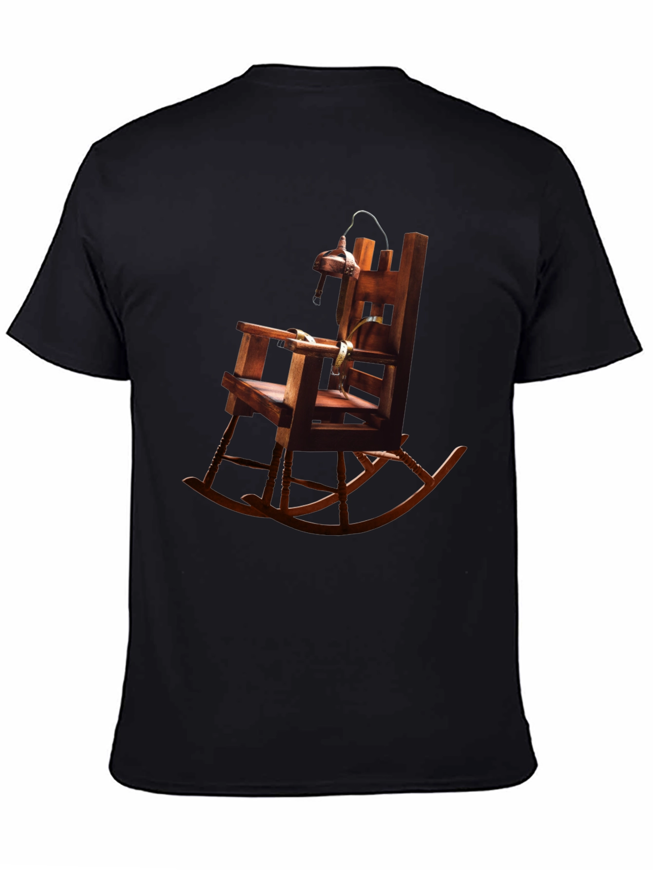 Black Electric Chair Graphic Tee view 4