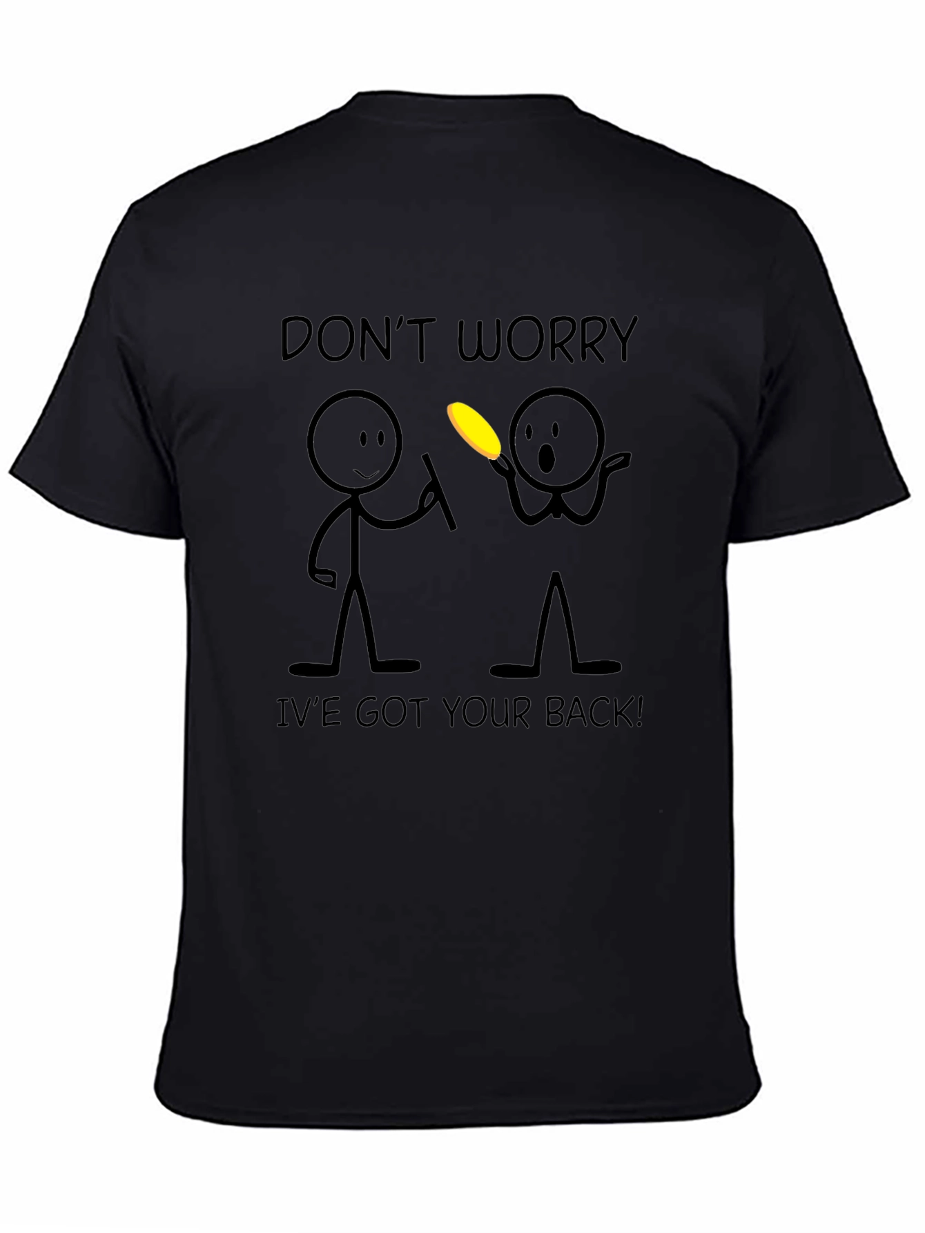 Black Funny "I've Got Your Back" Graphic Tee view 4