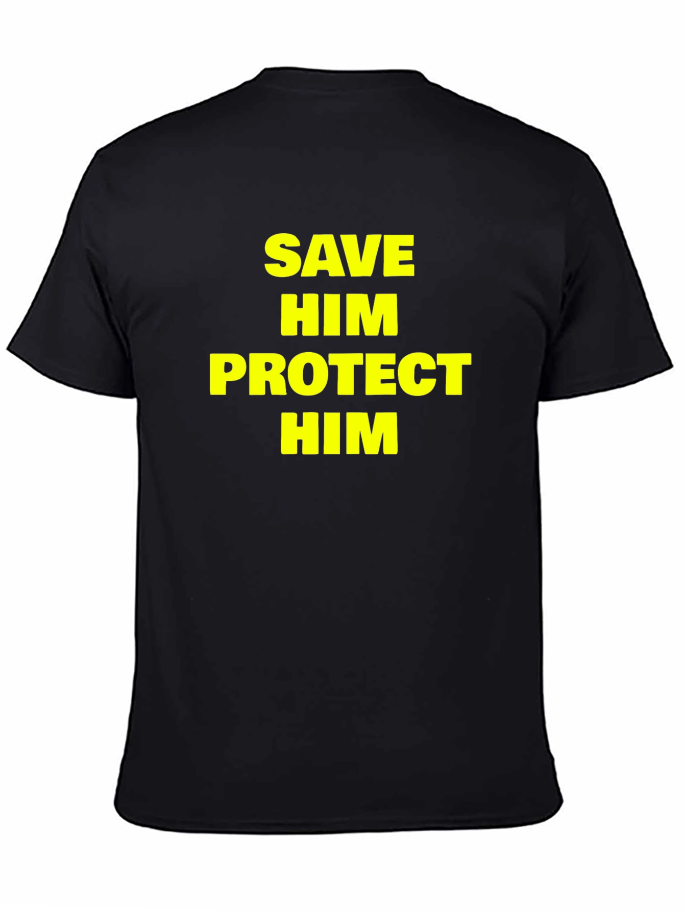 Black Save Him Protect Him Graphic Tee - Black view 4
