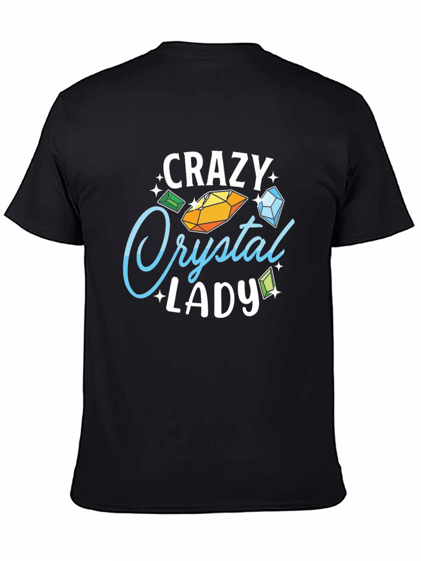 Black Crazy Crystal Lady Graphic Tee - Black view 4