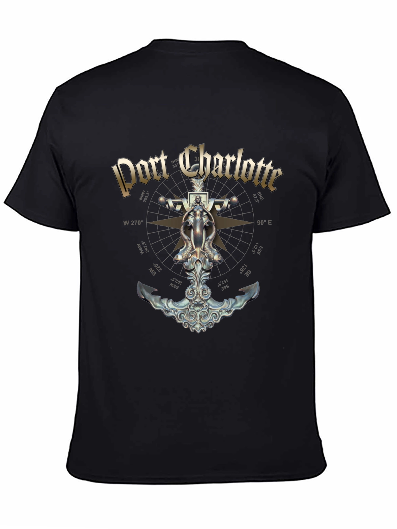 Black Port Charlotte Anchor Black T-Shirt view 4