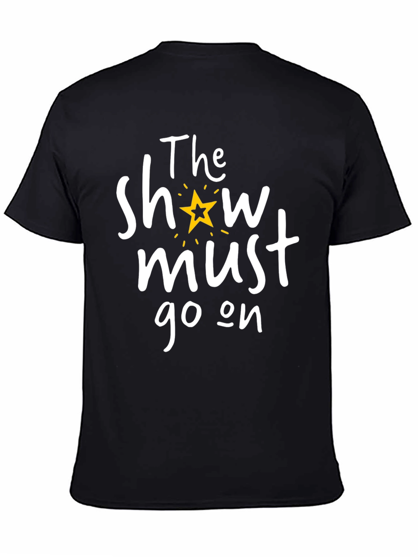 Black The Show Must Go On Graphic Tee view 4