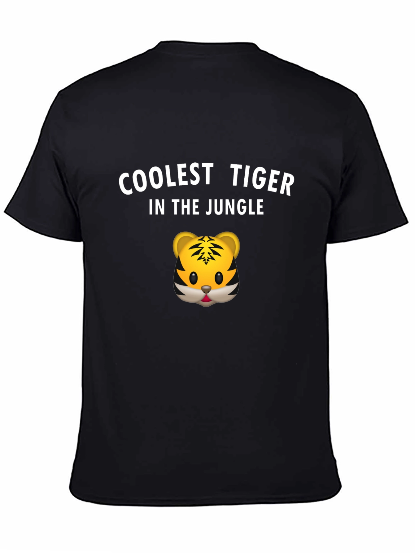 Black Coolest Tiger in the Jungle T-Shirt view 4