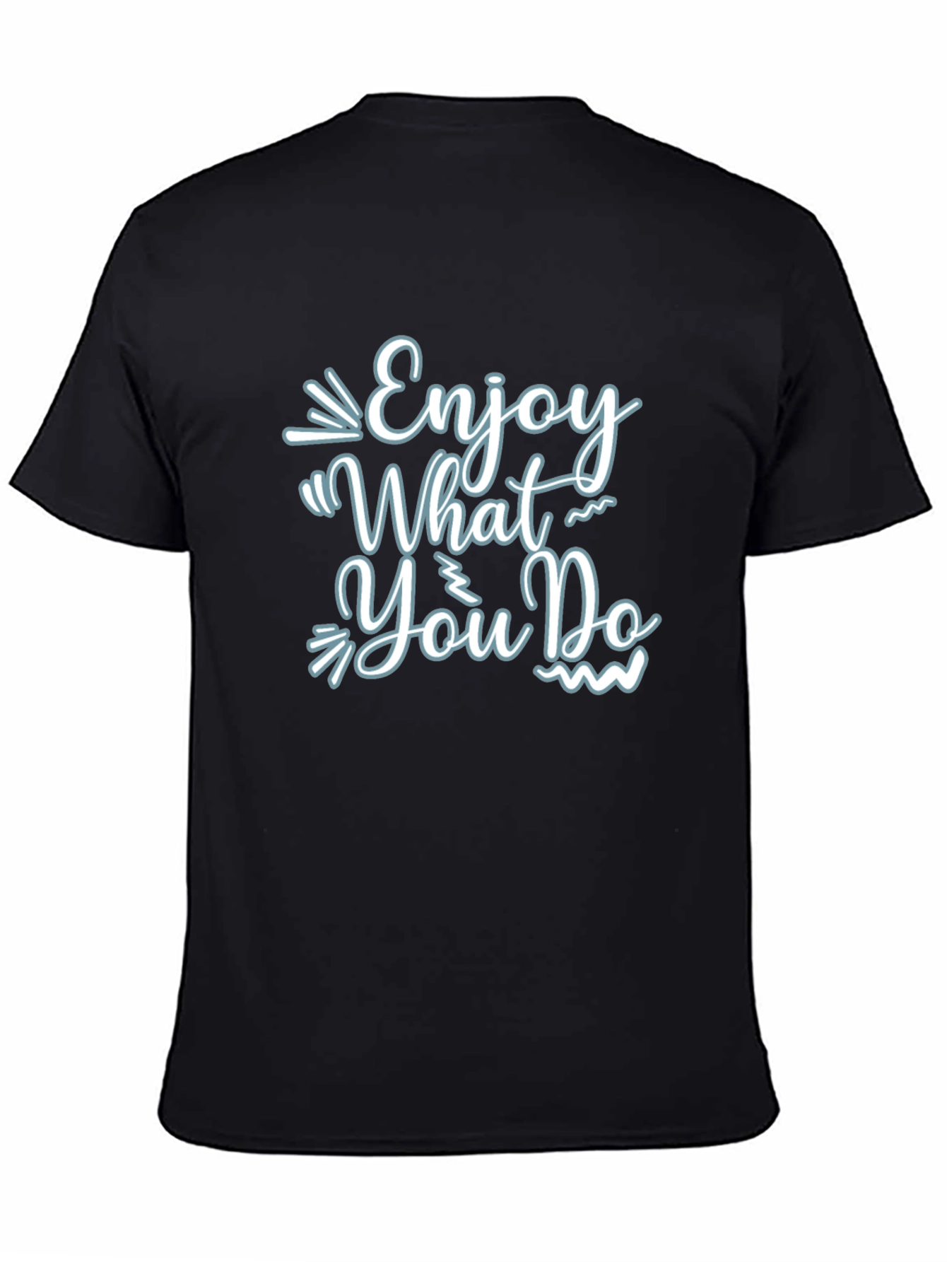 Black Enjoy What You Do Black Graphic Tee view 4