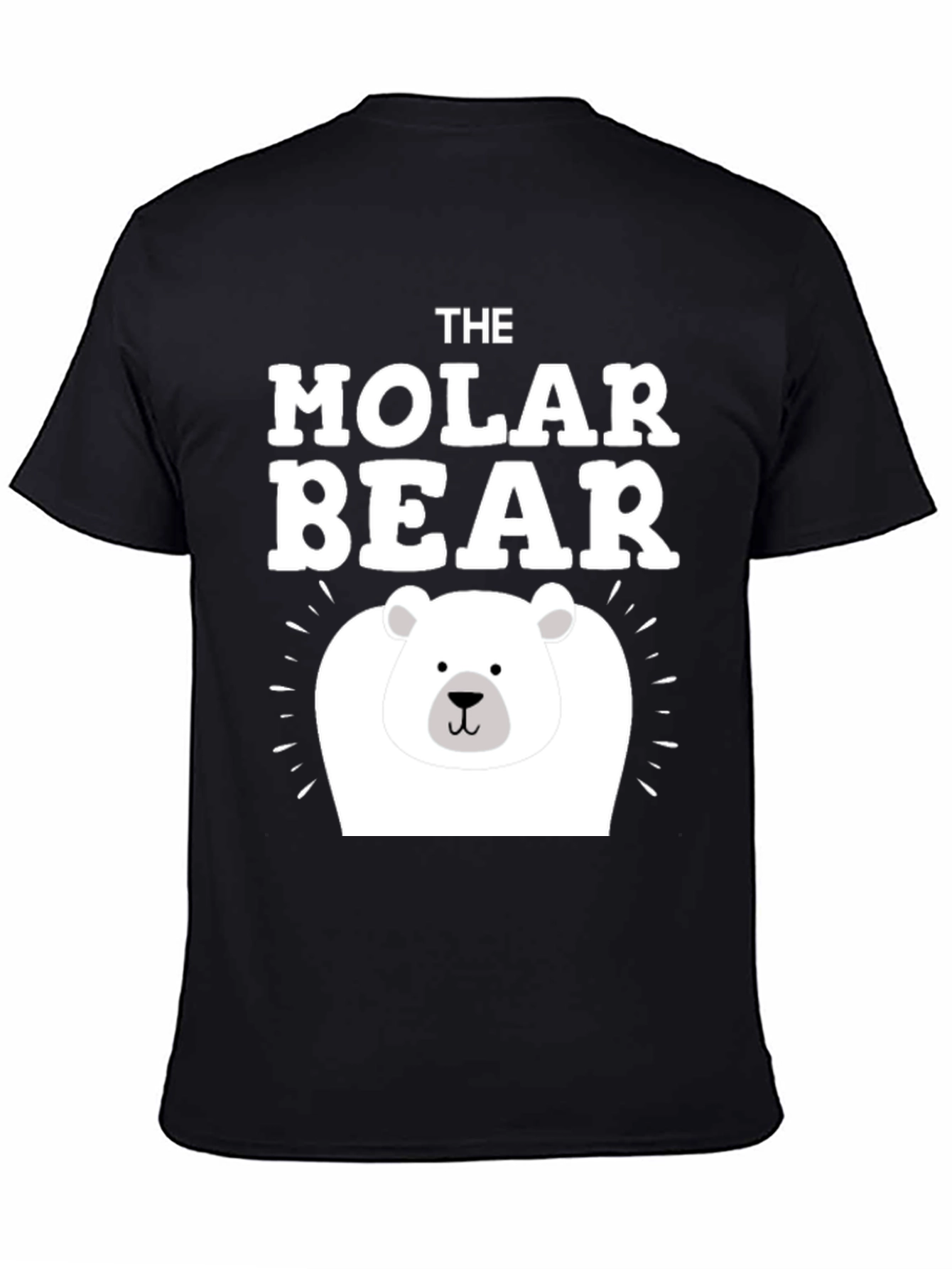 Black The Molar Bear Graphic T-Shirt - Cute Funny Tee view 4
