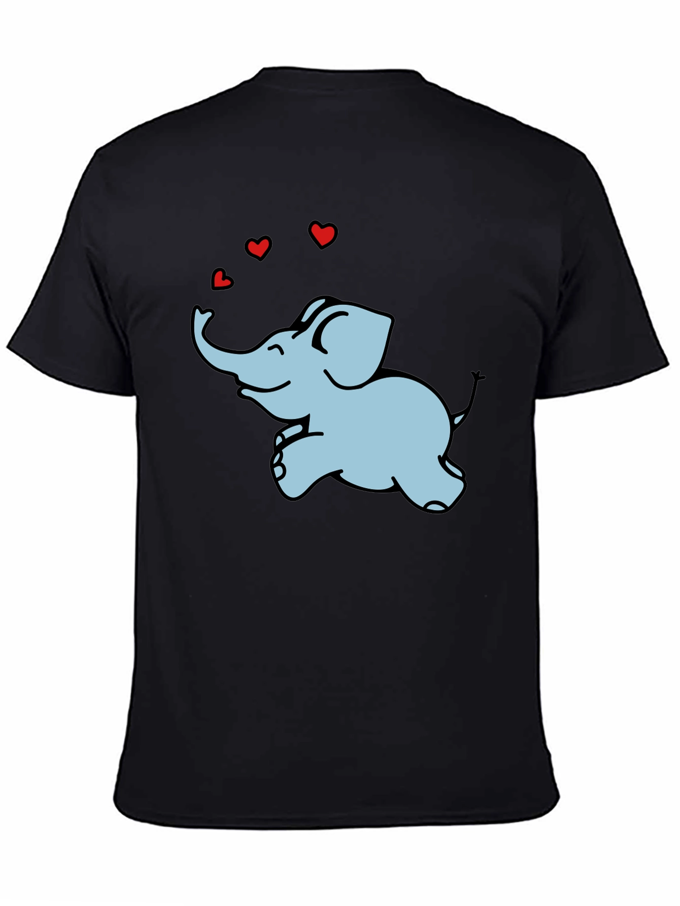 Black Elephant Love Graphic Tee - Unisex Comfort Fit view 4