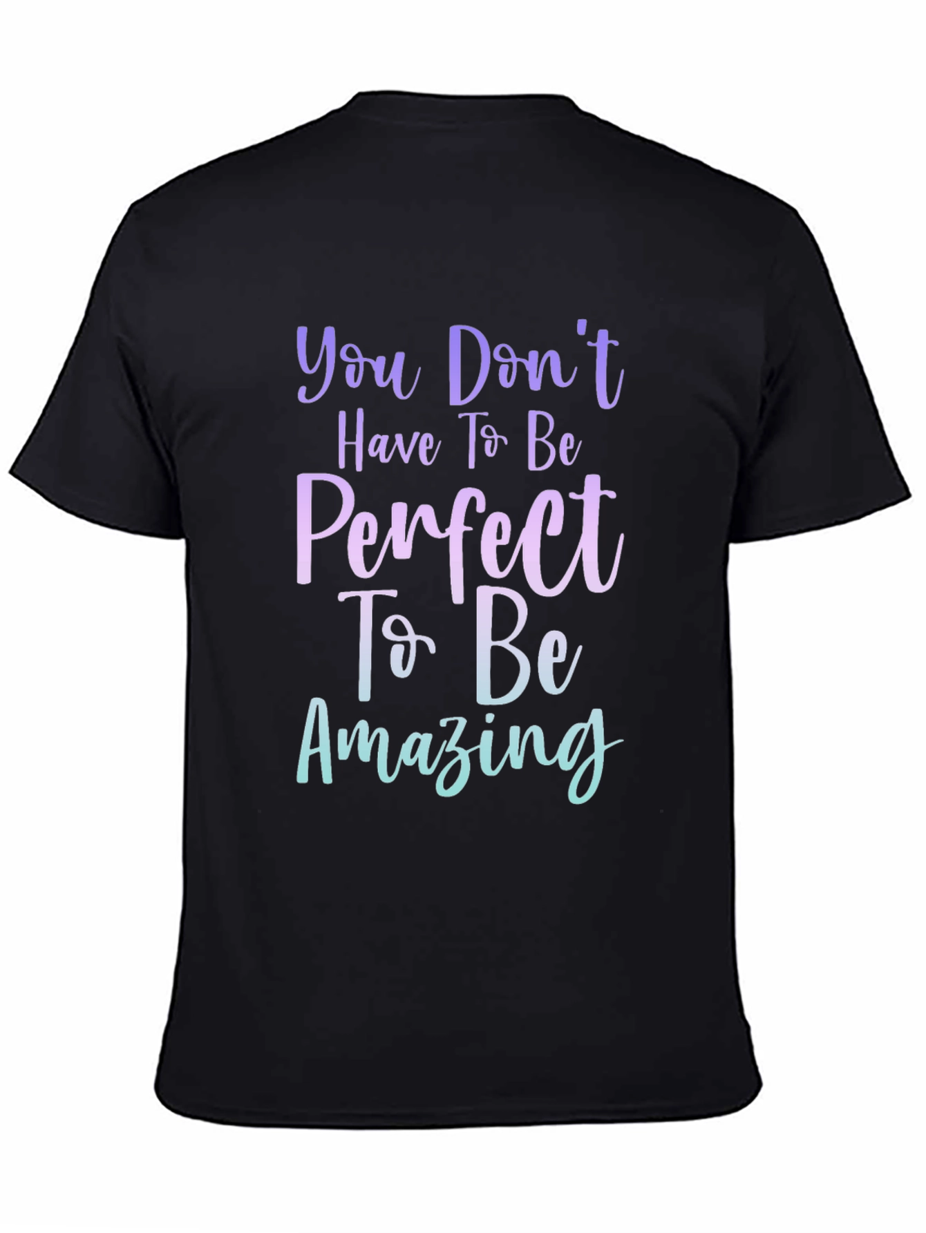 Black Inspirational Message Tee: Be Amazing view 4
