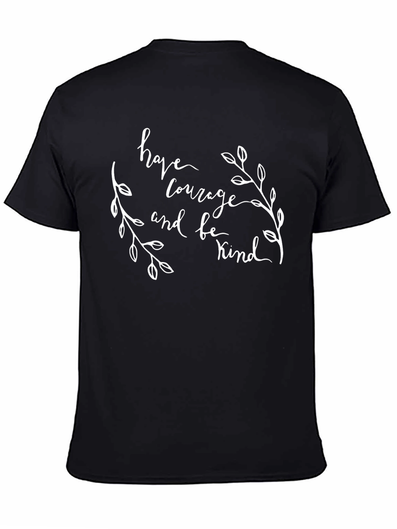 Black Courage & Kindness Graphic Tee - Black Cotton Shirt view 4