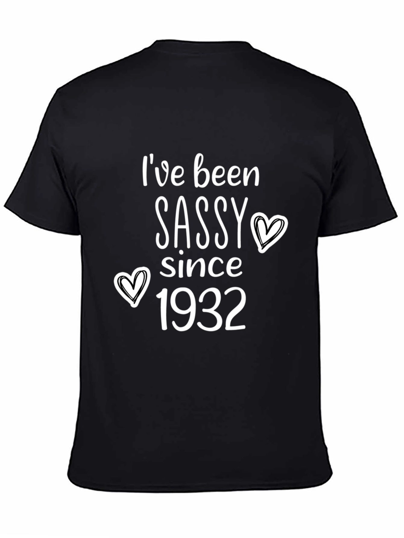 Black Sassy Since 1932 T-Shirt - Vintage Style view 4