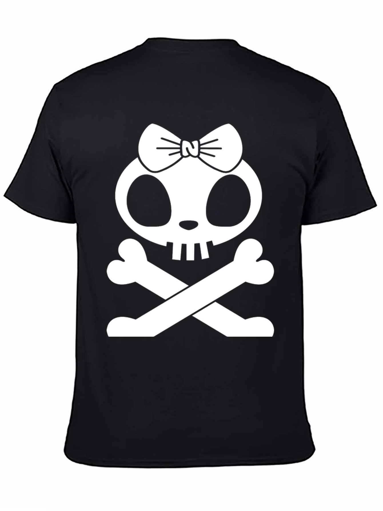 Black Skull & Crossbones Bow T-Shirt view 4