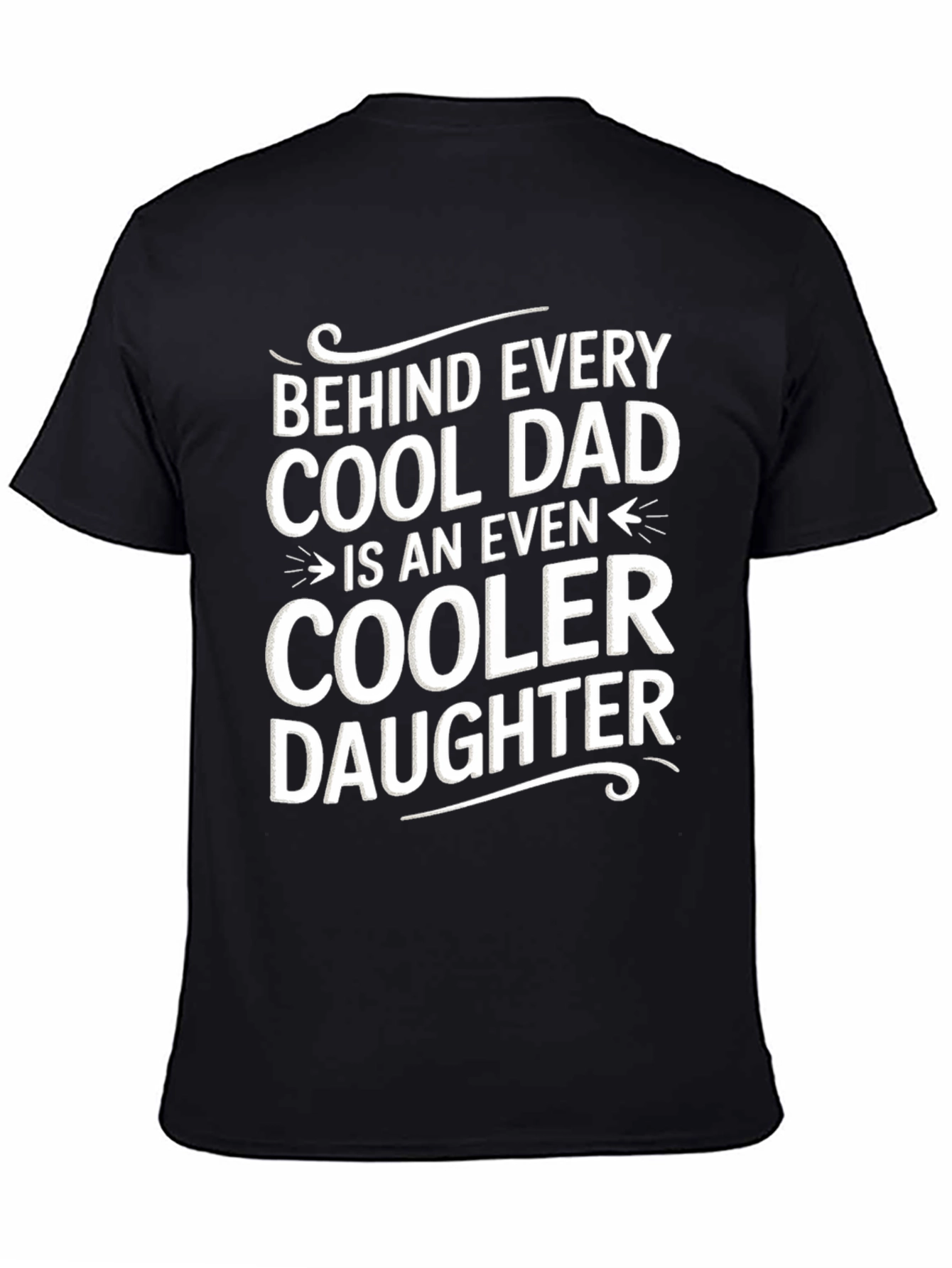 Black Cool Dad & Daughter Graphic T-Shirt view 4