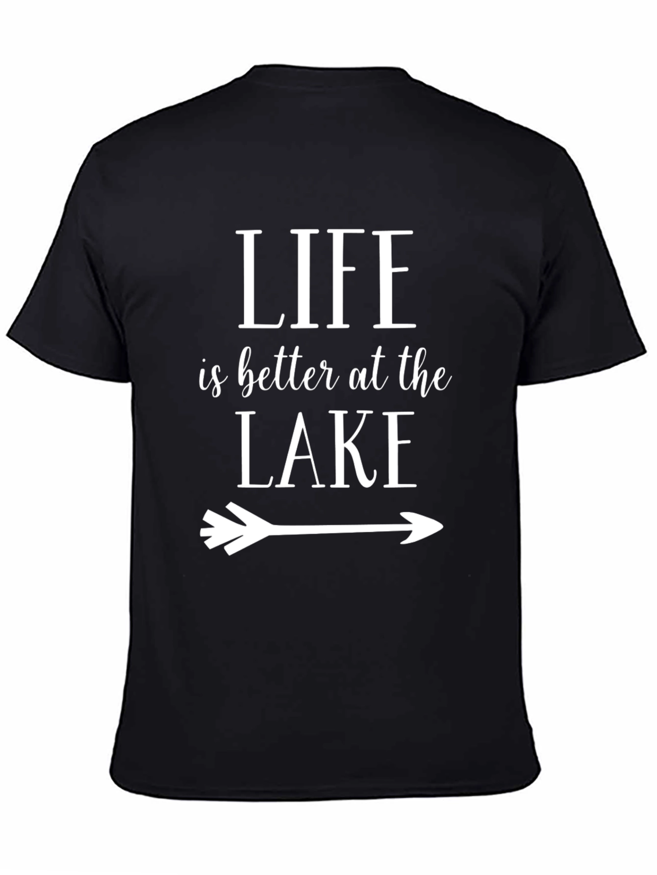 Black Life Is Better at the Lake Graphic T-Shirt view 4