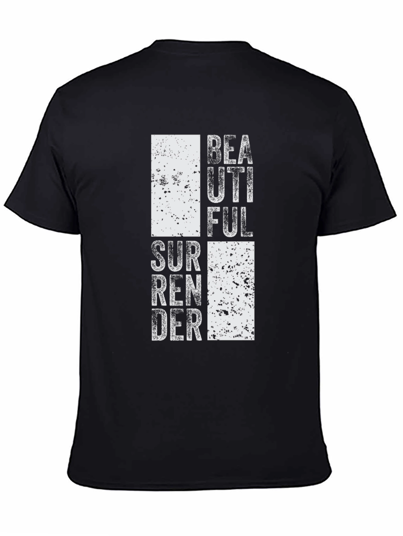 Black Beautiful Surrender Graphic Tee - Black Casual T-Shirt view 4